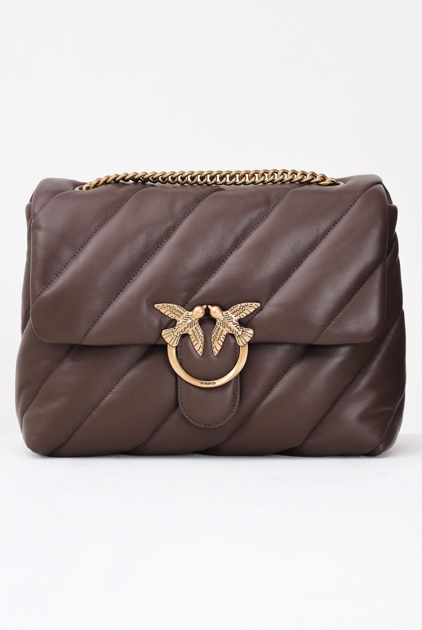 PINKO Borsa a tracolla Big Love Bag Puff marrone da donna 100037A0F2 L74Q PINKO