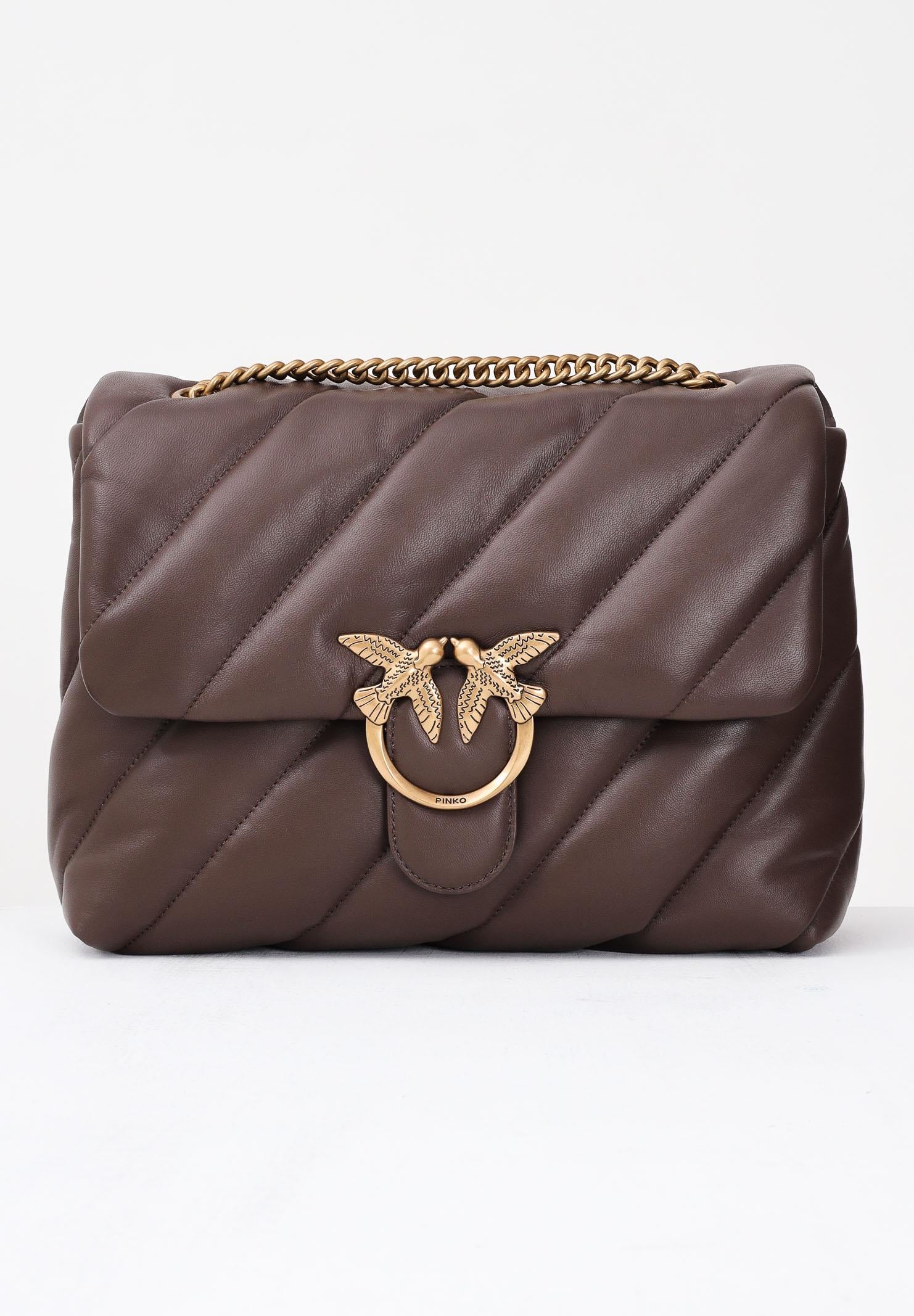 PINKO Borsa a tracolla Big Love Bag Puff marrone da donna 100037A0F2 L74Q PINKO