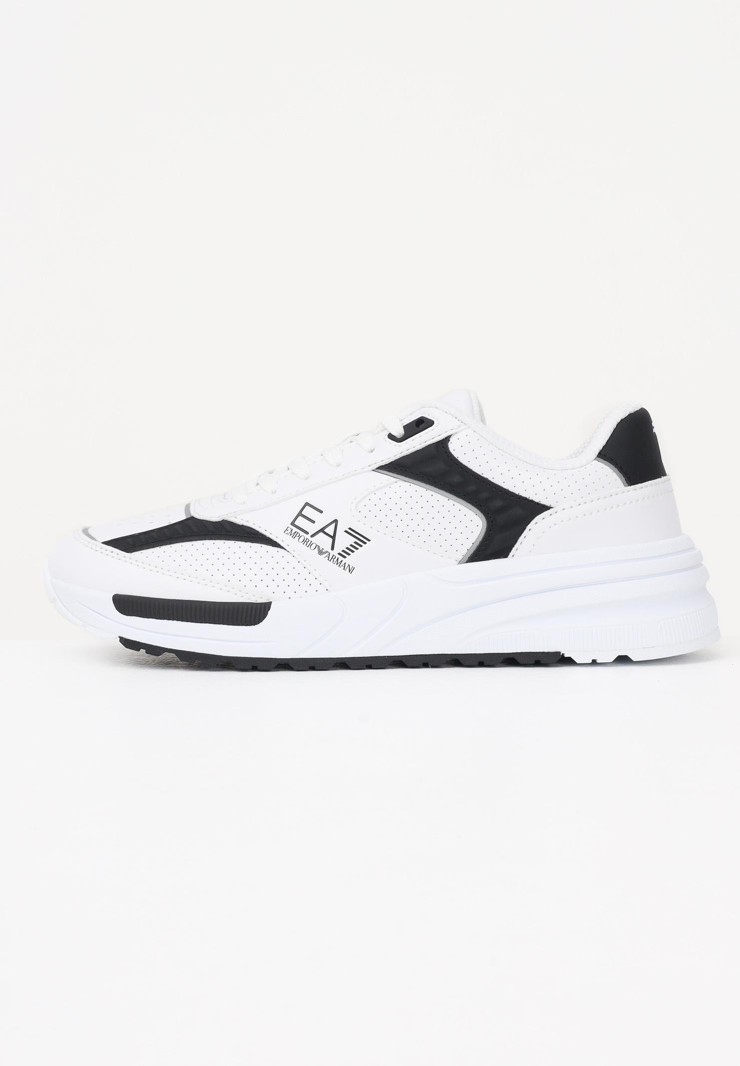 EA7 Sneakers bianche e nere da uomo con logo 7X000360AF19082 MZ021 EA7