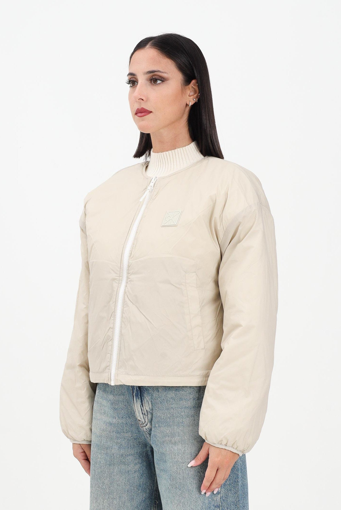 CALVIN KLEIN JEANS Bomber double-face panna da donna LV044D511G67U . CALVIN KLEIN JEANS