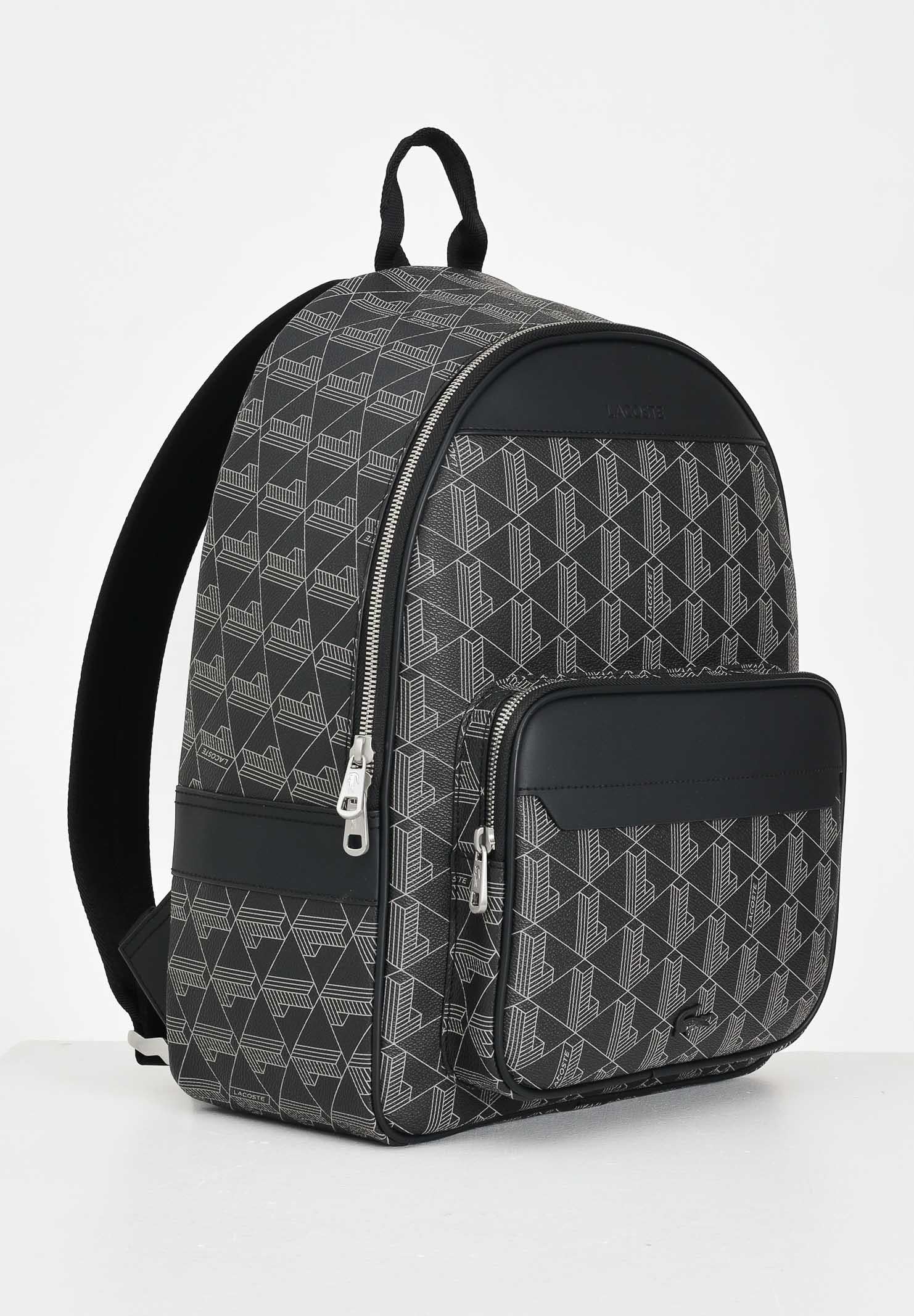 LACOSTE Zaino Monogram nero per uomo e donna NH3649 H45 LACOSTE