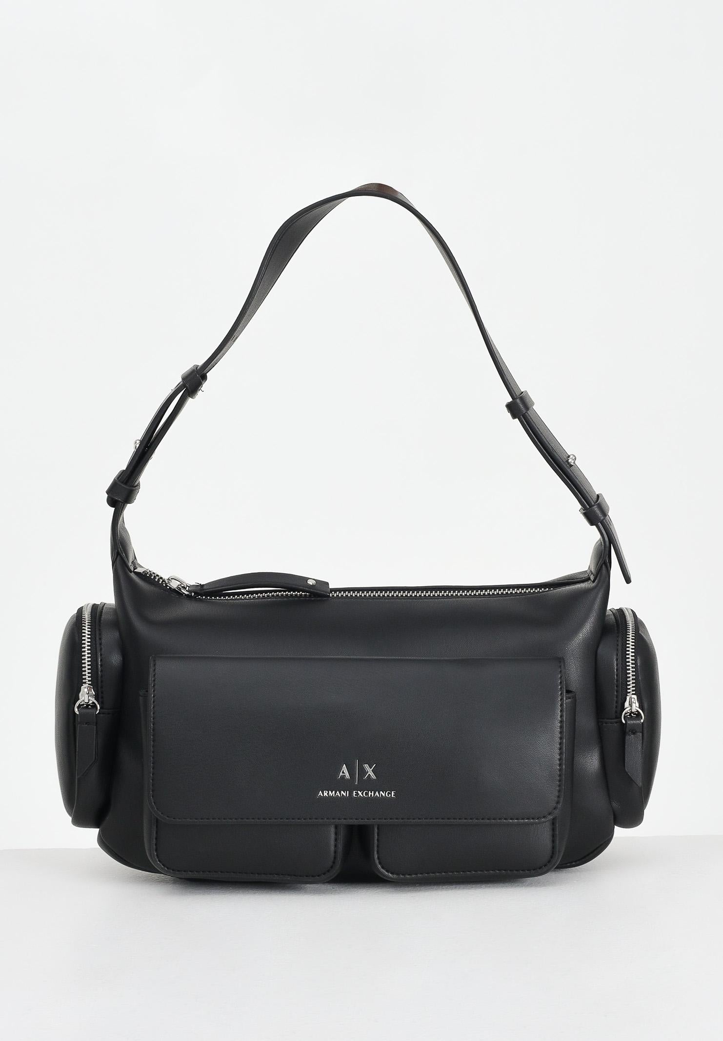 ARMANI EXCHANGE Borsa a spalla nera da donna stile cargo XW000404AF12589 UC001 ARMANI EXCHANGE
