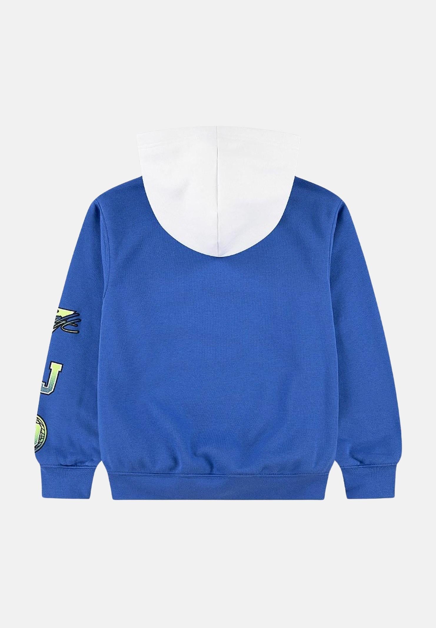 JORDAN Felpa con cappuccio GAMETIME azzurra da bambino 95F209 BB7 JORDAN