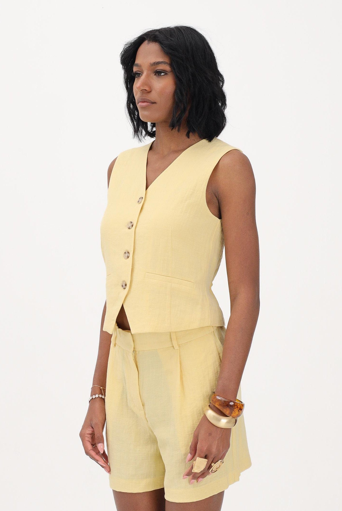 ONLY Gilet giallo da donna 15370277 SU ONLY