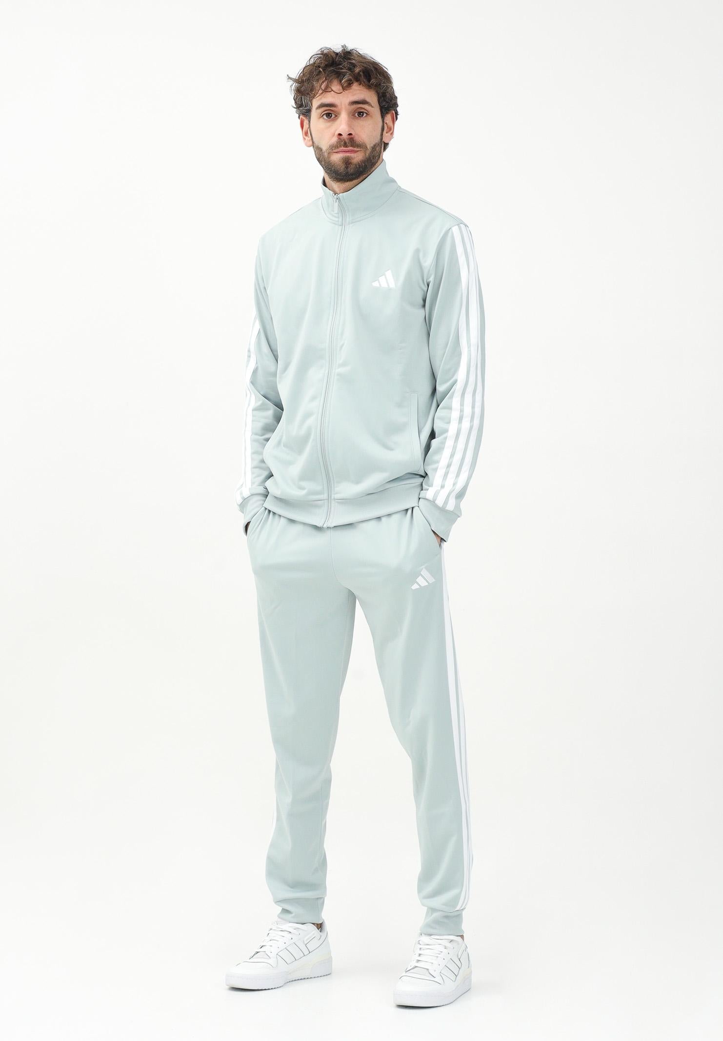 ADIDAS PERFORMANCE Tuta Sportswear Basic 3-Stripes Tricot grigia da uomo JC9208 ADIDAS PERFORMANCE