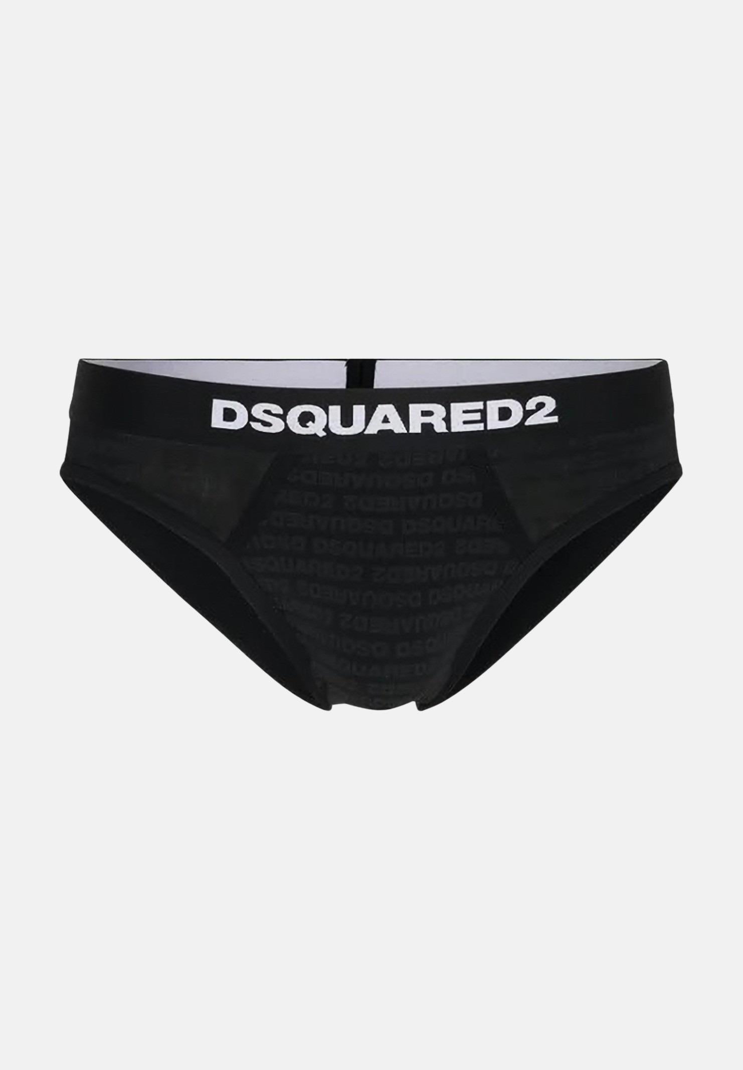 DSQUARED2 Slip nero da uomo con micro-logo D9H136050S 001 DSQUARED2