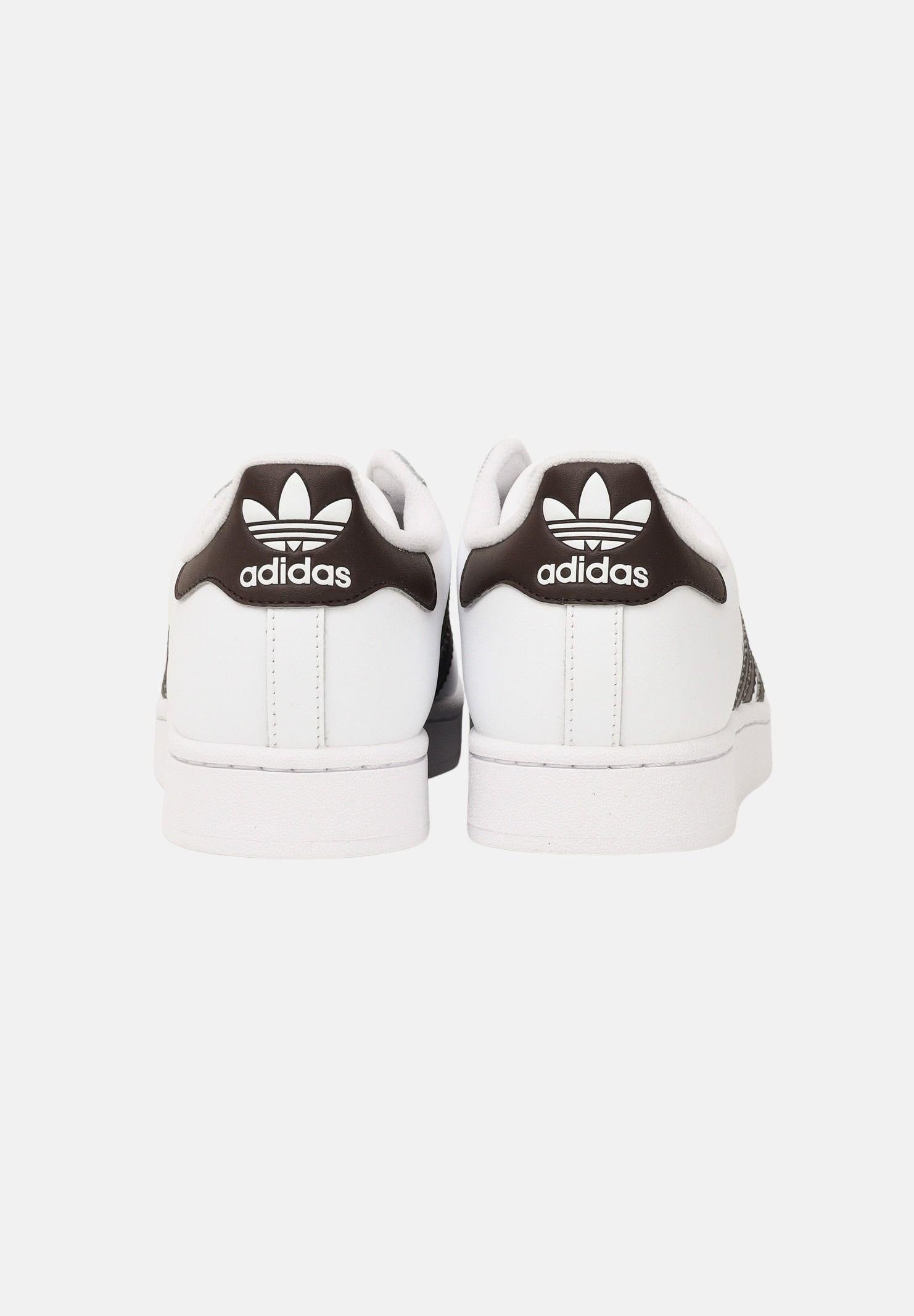 ADIDAS ORIGINALS Sneakers SUPERSTAR II bianche e marroni per uomo e donna KI4163 . ADIDAS ORIGINALS