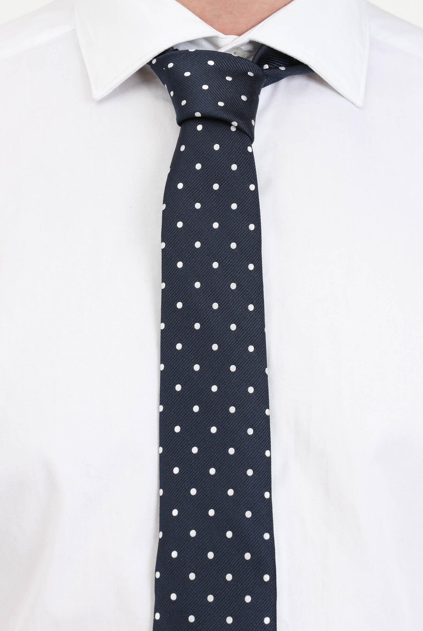 Cravatta blu da uomo con fantasia a pois 1303 5 LANVIN