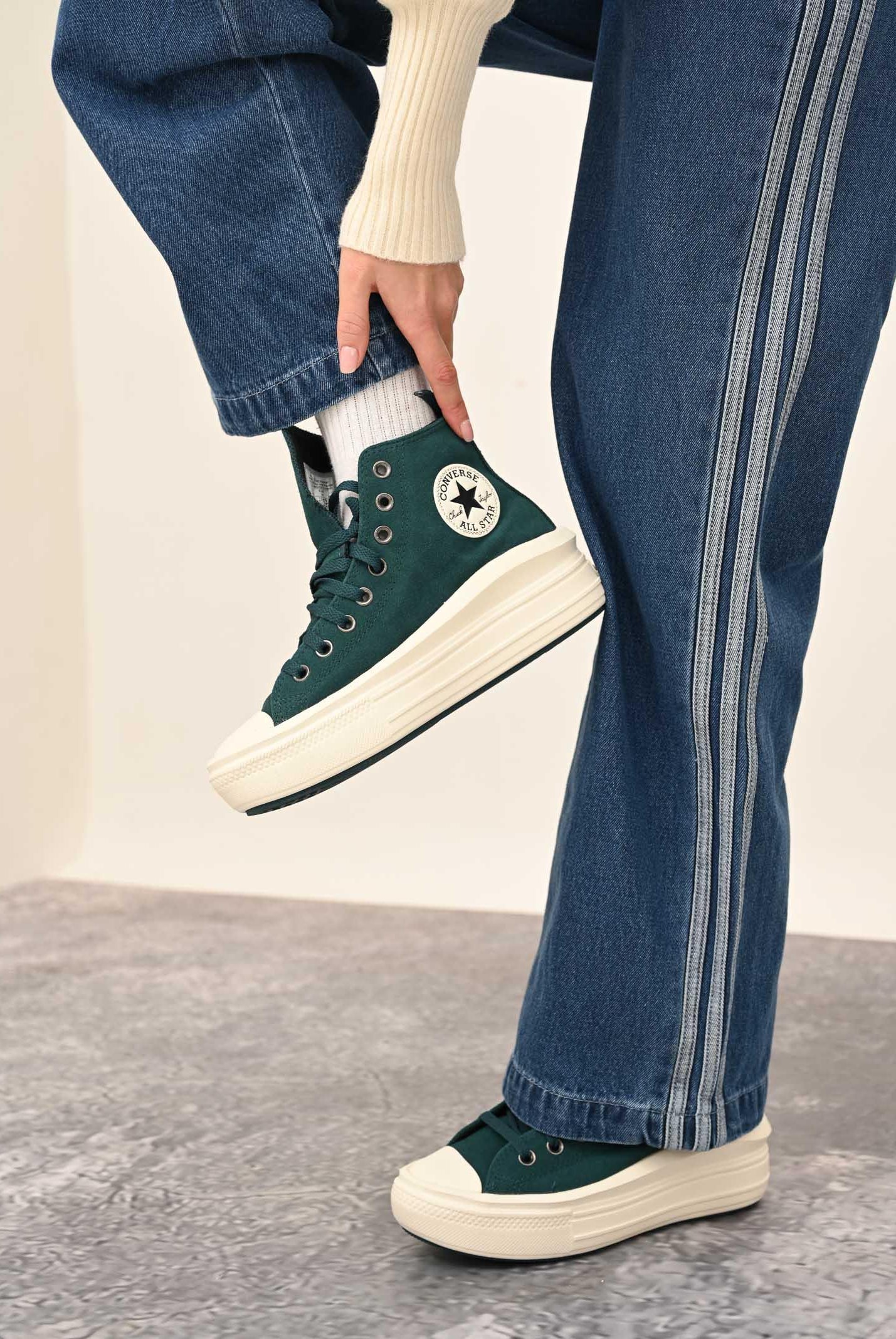 CONVERSE Sneakers Chuck Taylor All Star Move Platform verdi da donna A14557C . CONVERSE