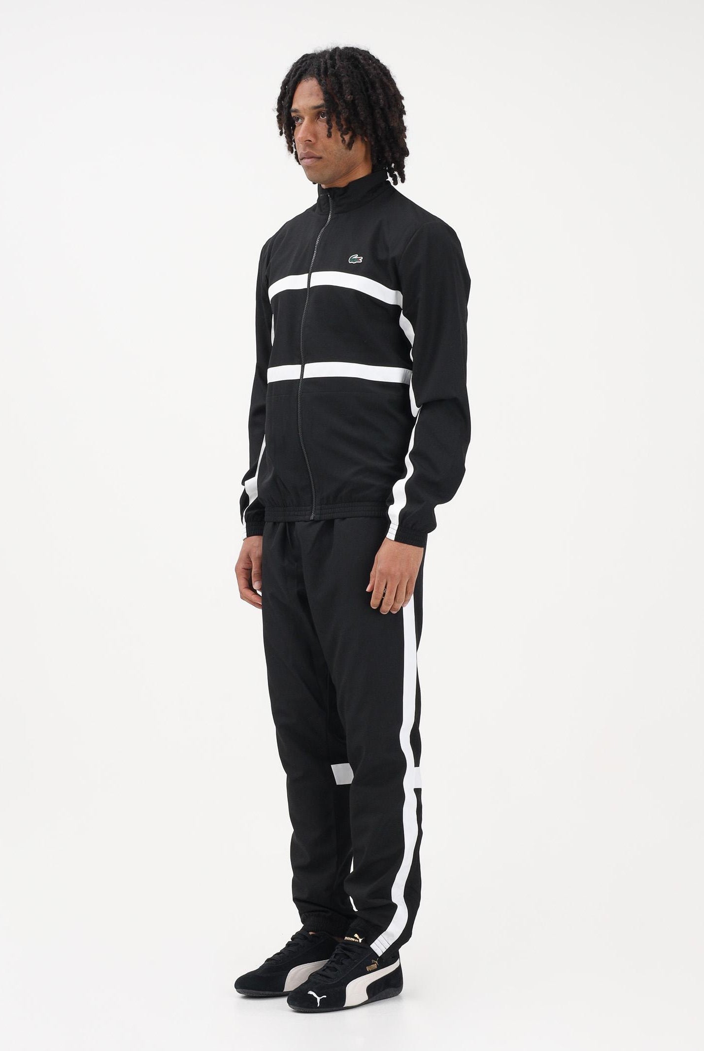 LACOSTE Tuta nera da uomo con stampa WH0226 258 LACOSTE