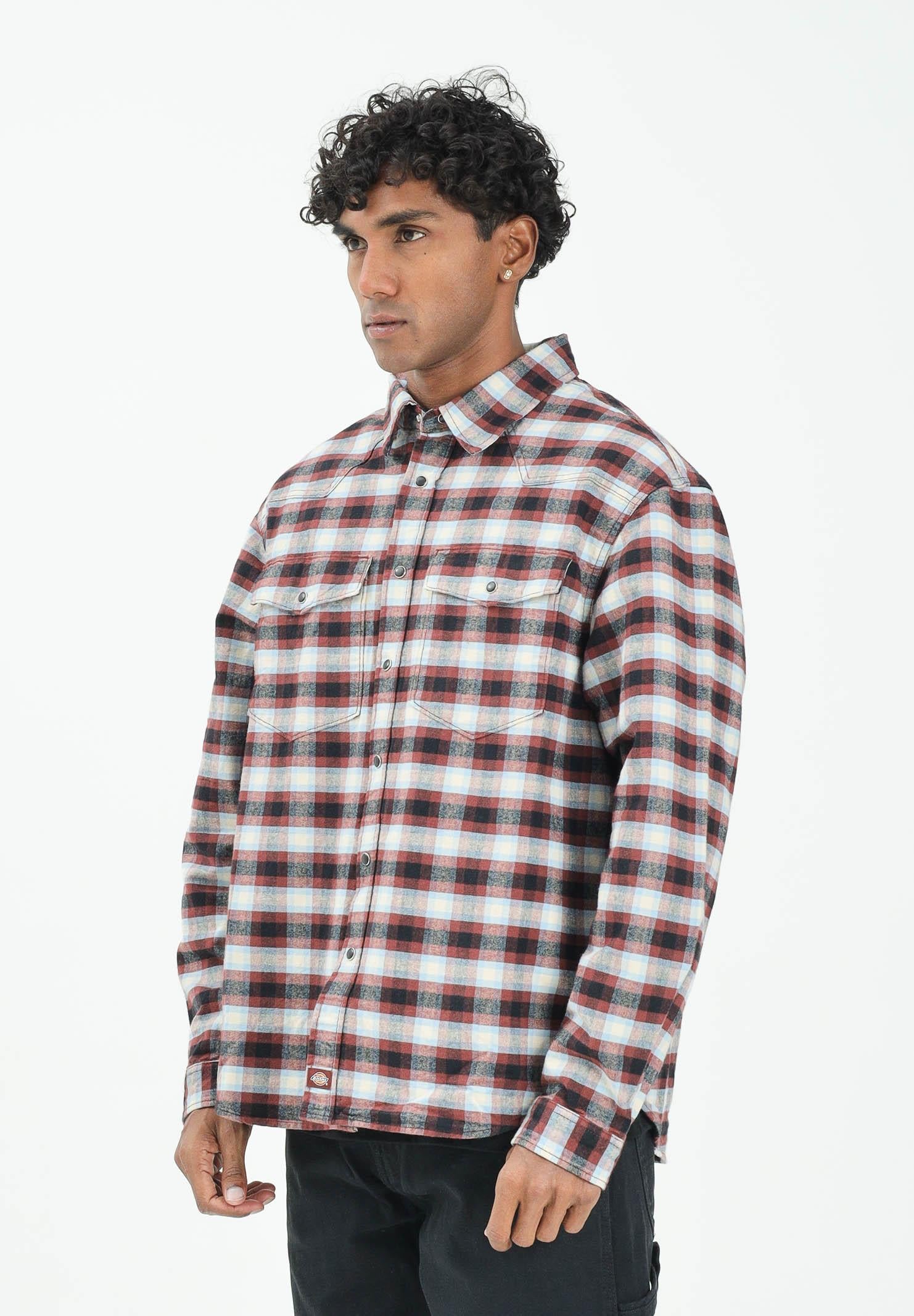 DICKIES Camicia a manica lunga JOHNSONVILLE nera da uomo DK0A87PWBLK1 DIckies