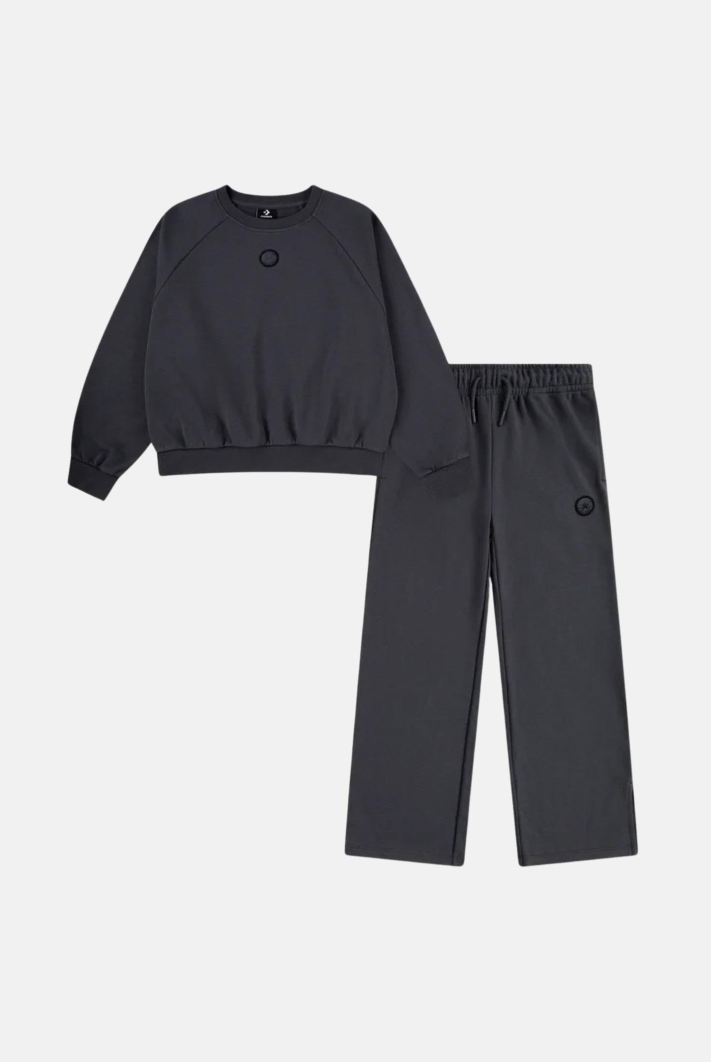 CONVERSE Tuta grigia da bambina con logo 3CH415 GDA CONVERSE