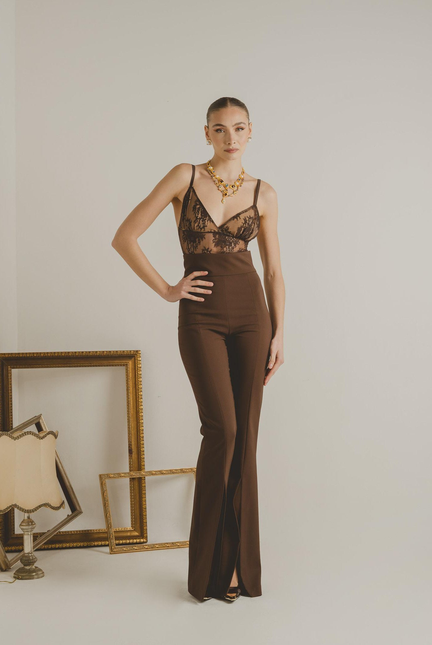 SANTAS Pantalone Force marrone da donna PV2609 NU SANTAS