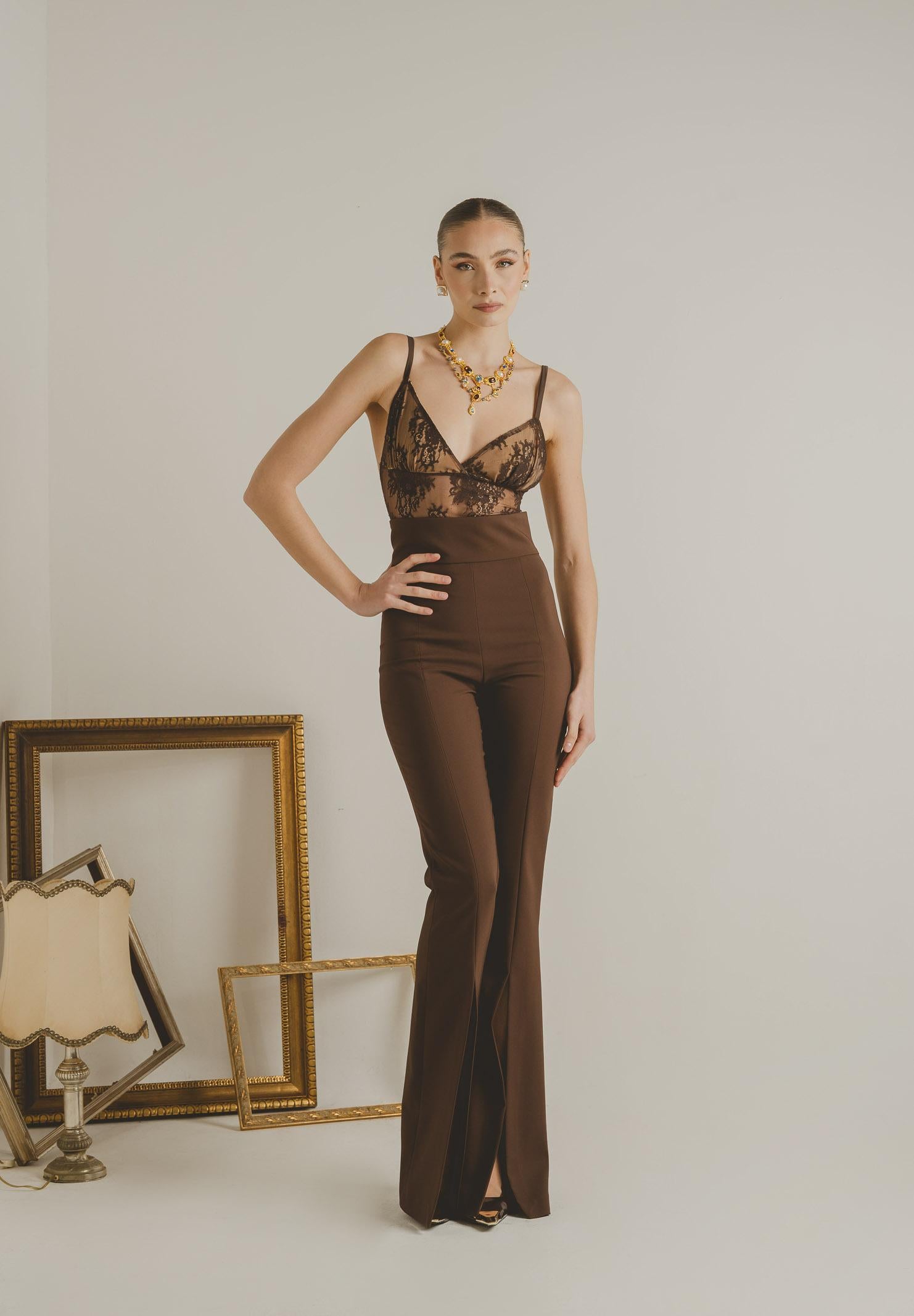 SANTAS Pantalone Force marrone da donna PV2609 NU SANTAS