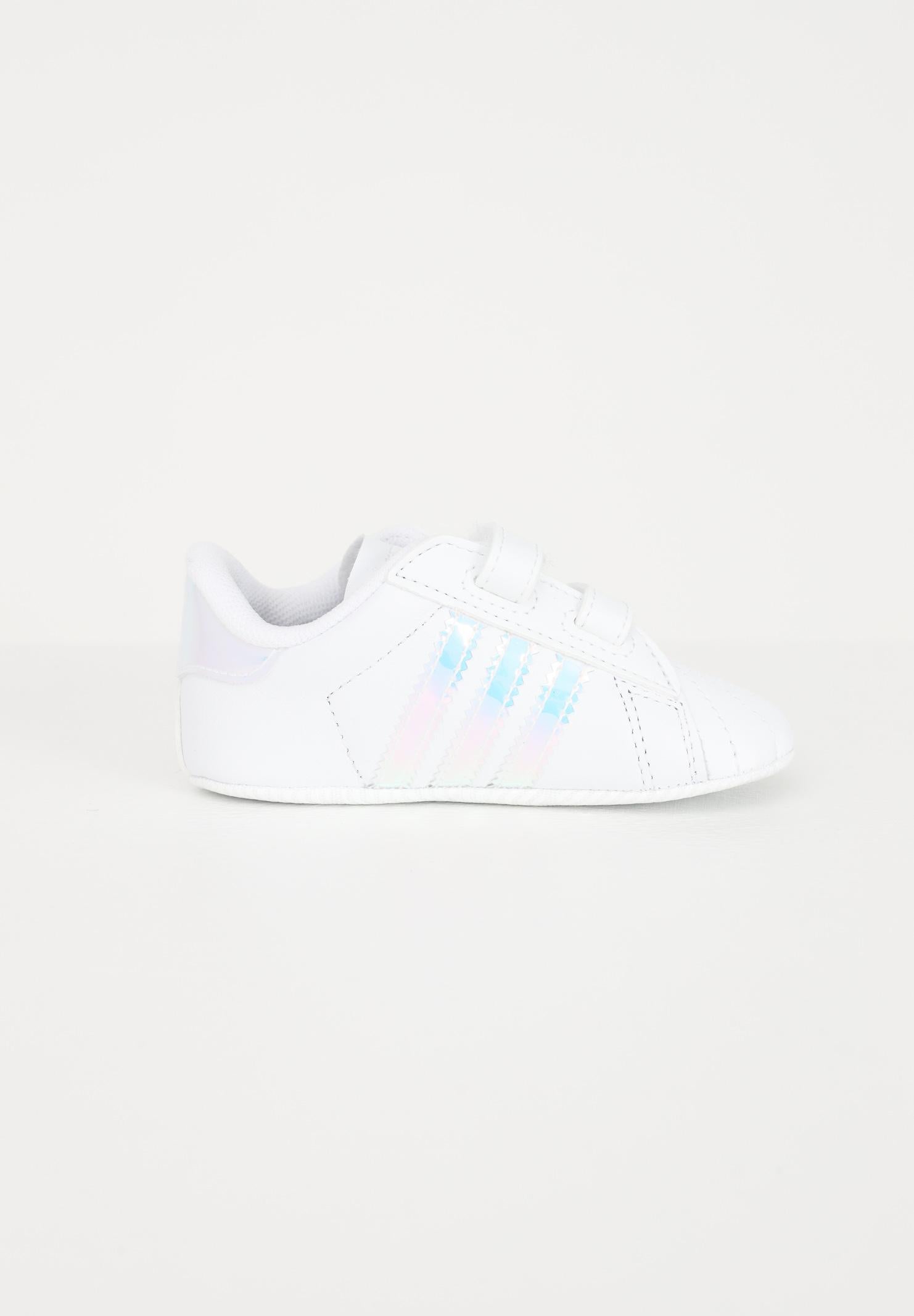 Sneakers bianche da neonato con strappo SUPERSTAR BD8000 ADIDAS ORIGINALS