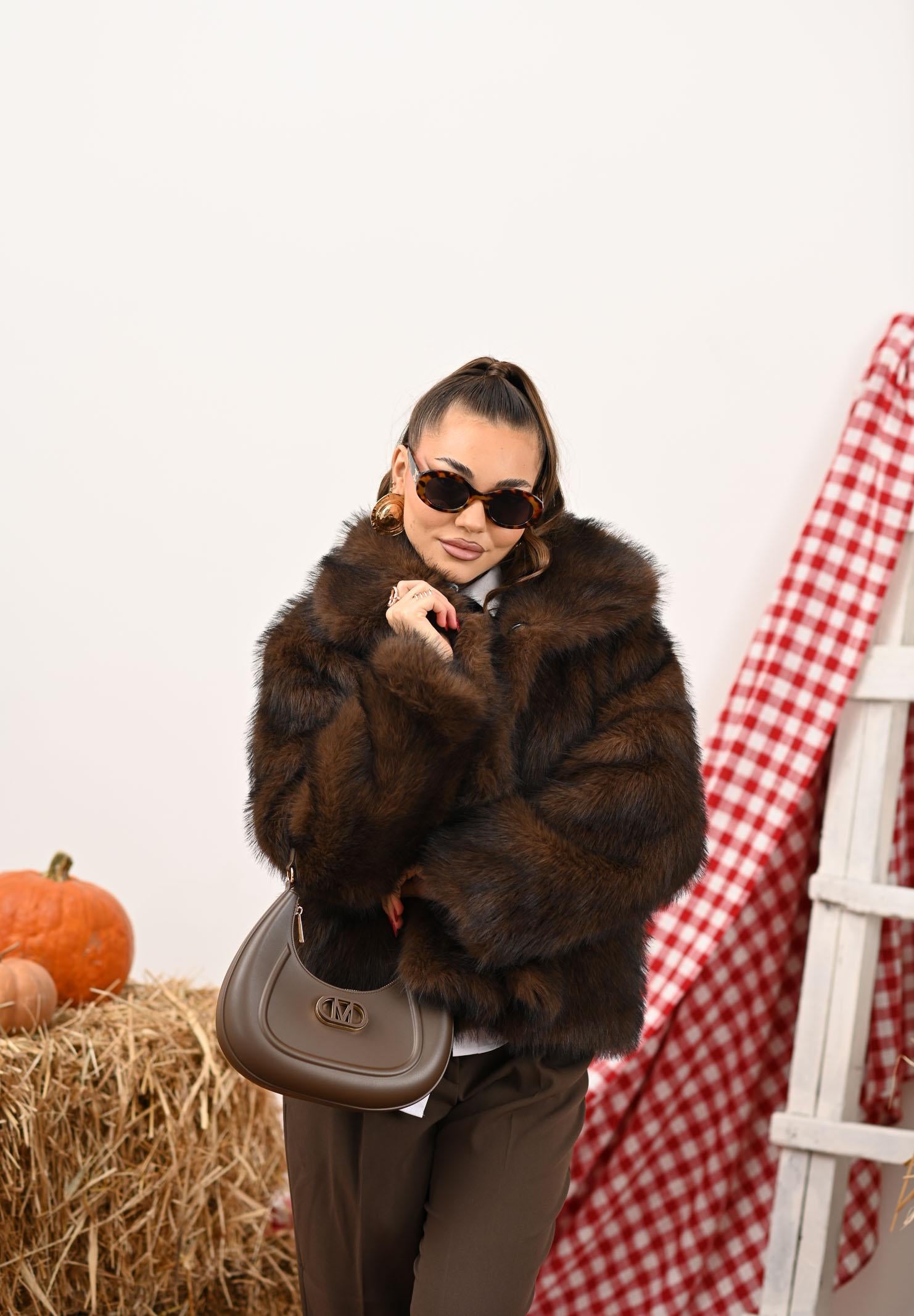 MEHRAN Pelliccia marrone da donna 25297DBRW DBRW MEHRAN