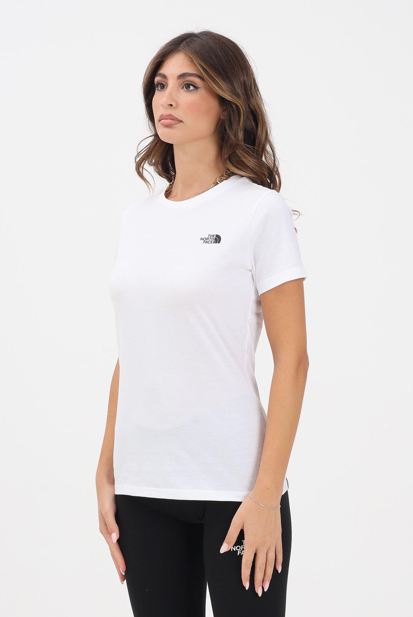 THE NORTH FACE T-shirt a manica corta Simple Dome bianca da donna NF0A87NHFN41 . THE NORTH FACE