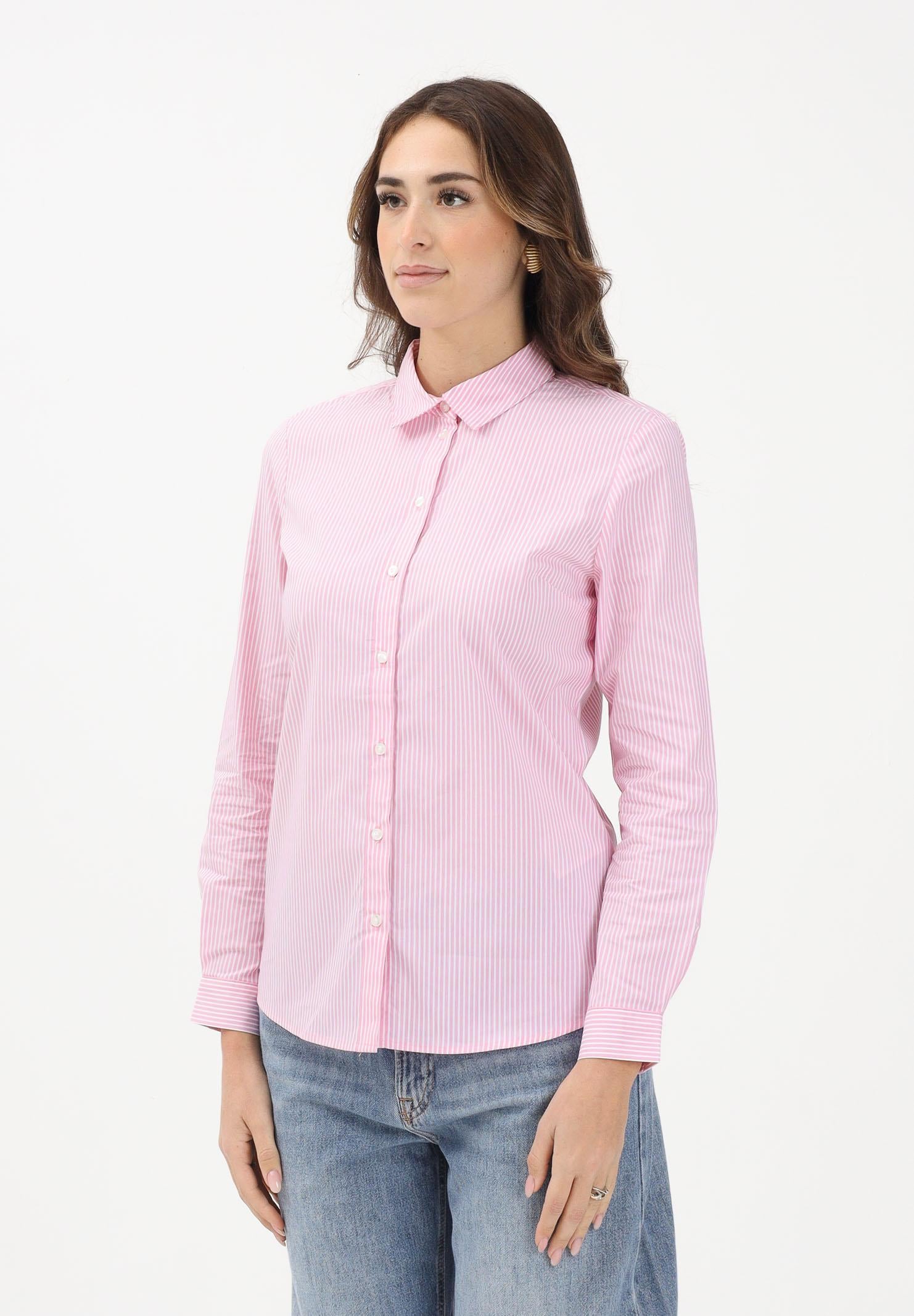 JDY Camicia a manica lunga da donna realizzata in tessuto rosa con sottile motivo a righe 15149877 SHPI JDY