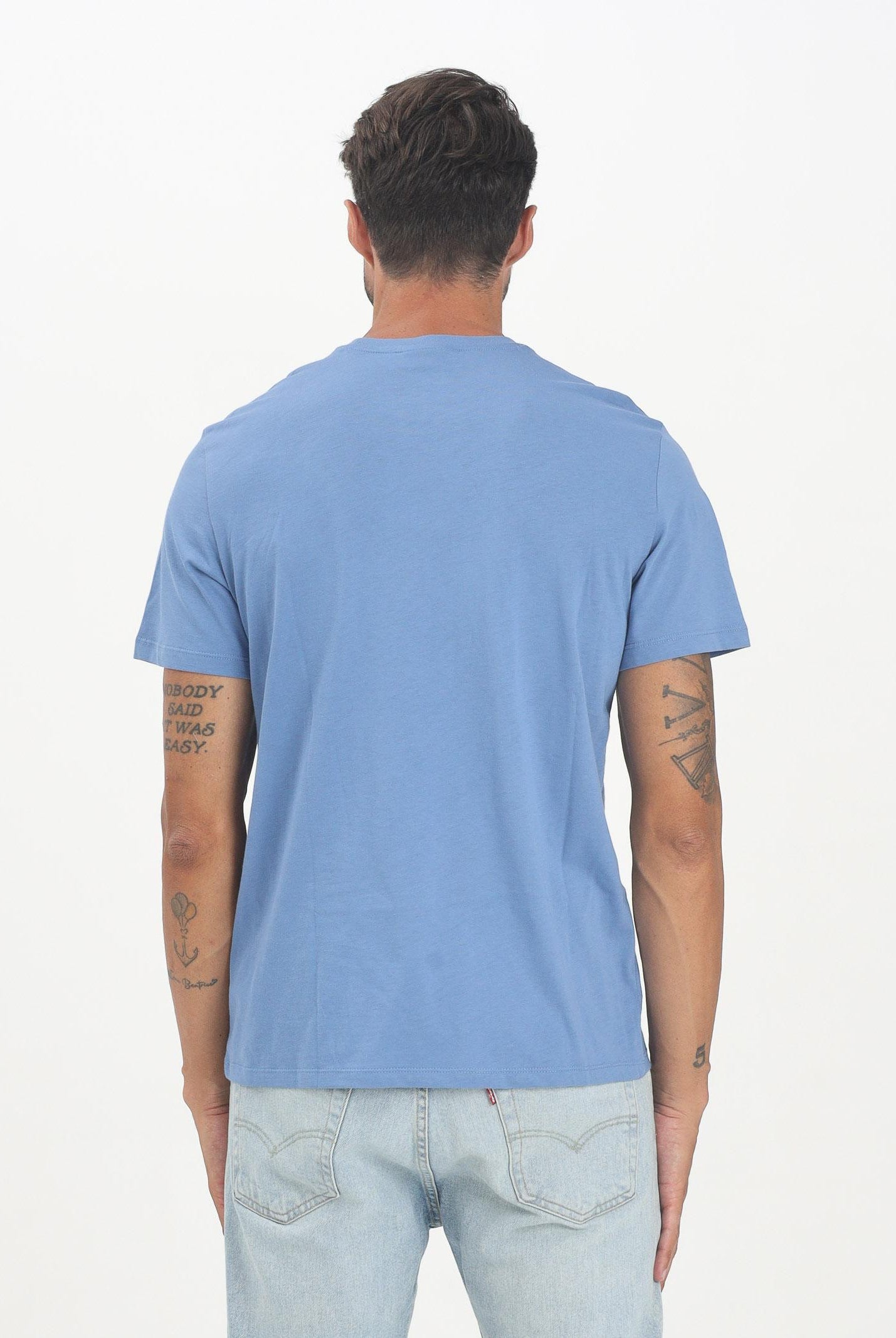 CALVIN KLEIN JEANS T-shirt a manica corta blu indaco da uomo con stemma logo LV04RC272G6PU  CALVIN KLEIN JEANS