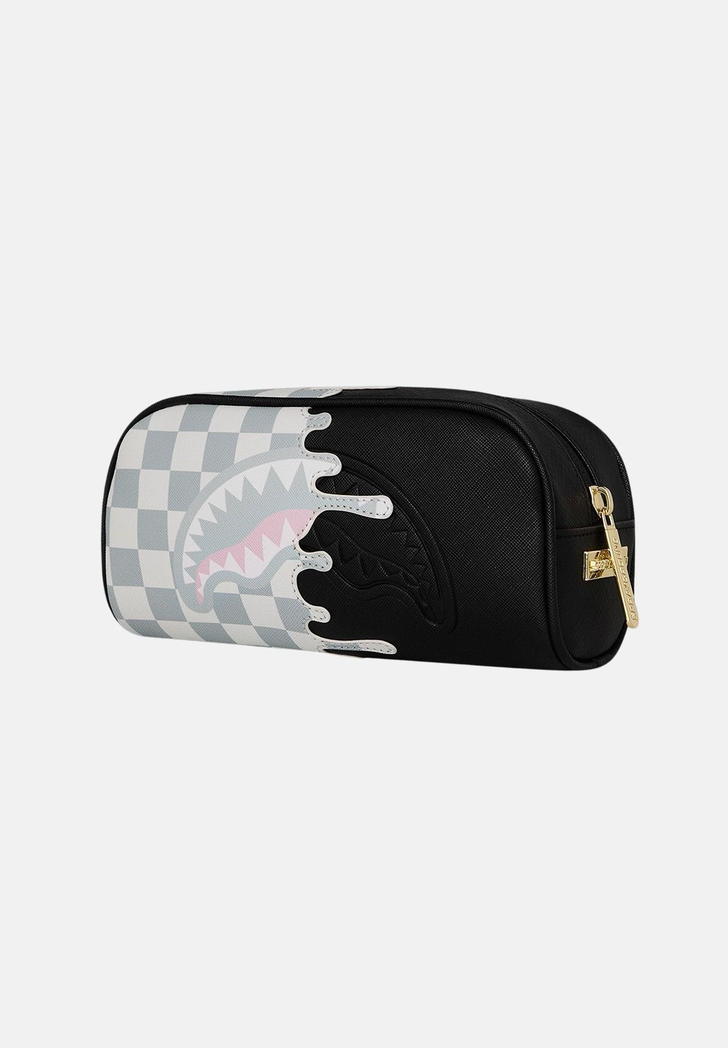 SPRAYGROUND Astuccio Cream Check Side Drip nero e bianco da donna 910B8921NSZ . SPRAYGROUND