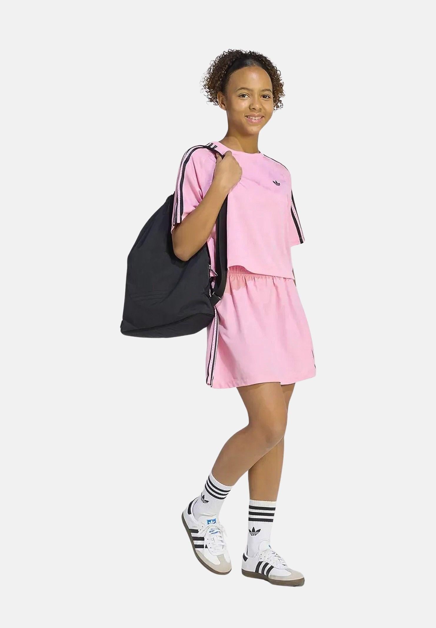 ADIDAS ORIGINALS Gonna corta WOVEN REGULAR rosa da bambina KD7871 . ADIDAS ORIGINALS