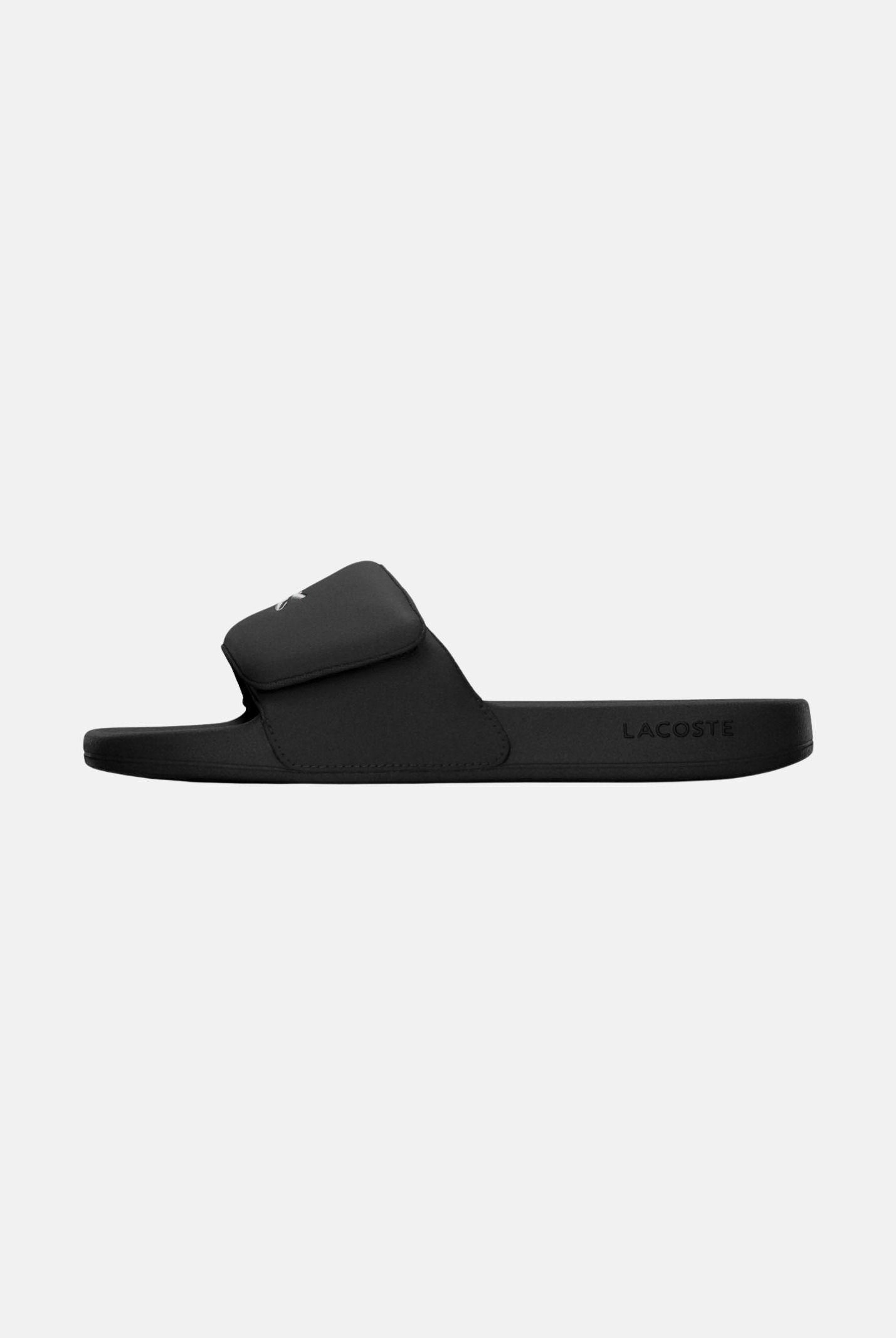 LACOSTE Ciabatte nere da uomo con logo E03859 312 LACOSTE