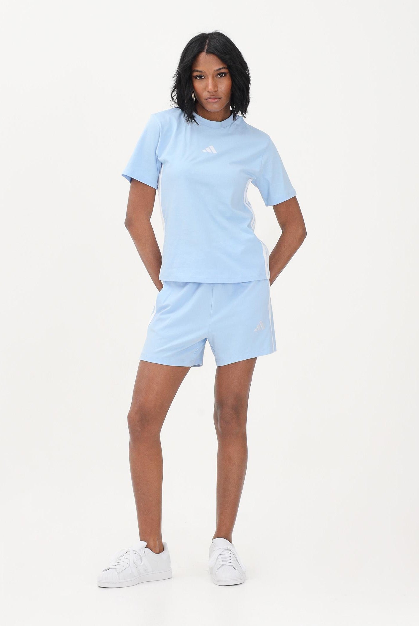 ADIDAS PERFORMANCE Shorts sportivo 3-Stripes Essentials azzurro da donna JD0911 . ADIDAS PERFORMANCE
