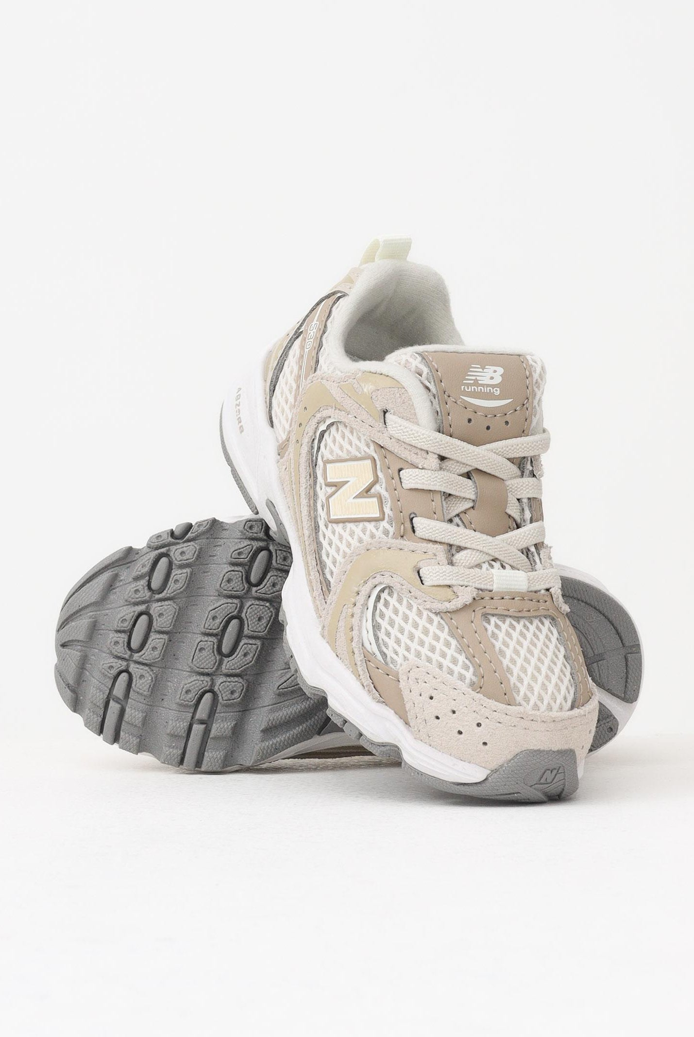 NEW BALANCE Sneakers 530 Bungee Lace panna e beige da neonato I530783 . NEW BALANCE