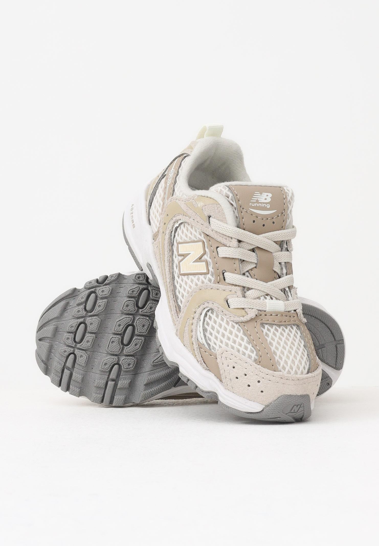 NEW BALANCE Sneakers 530 Bungee Lace panna e beige da neonato I530783 . NEW BALANCE