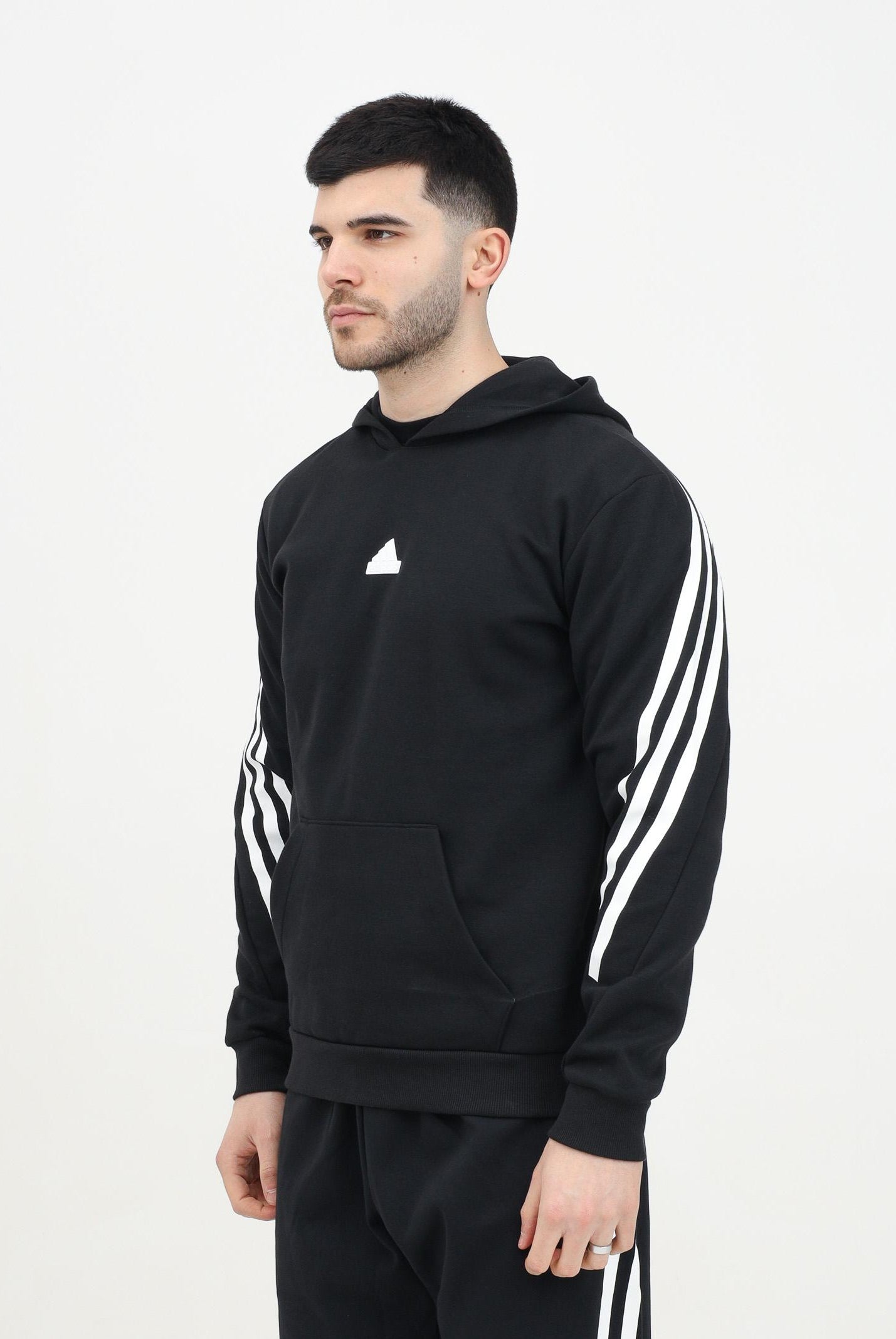 Felpa con cappuccio Future Icons 3-Stripes nera da uomo IN1841 ADIDAS PERFORMANCE