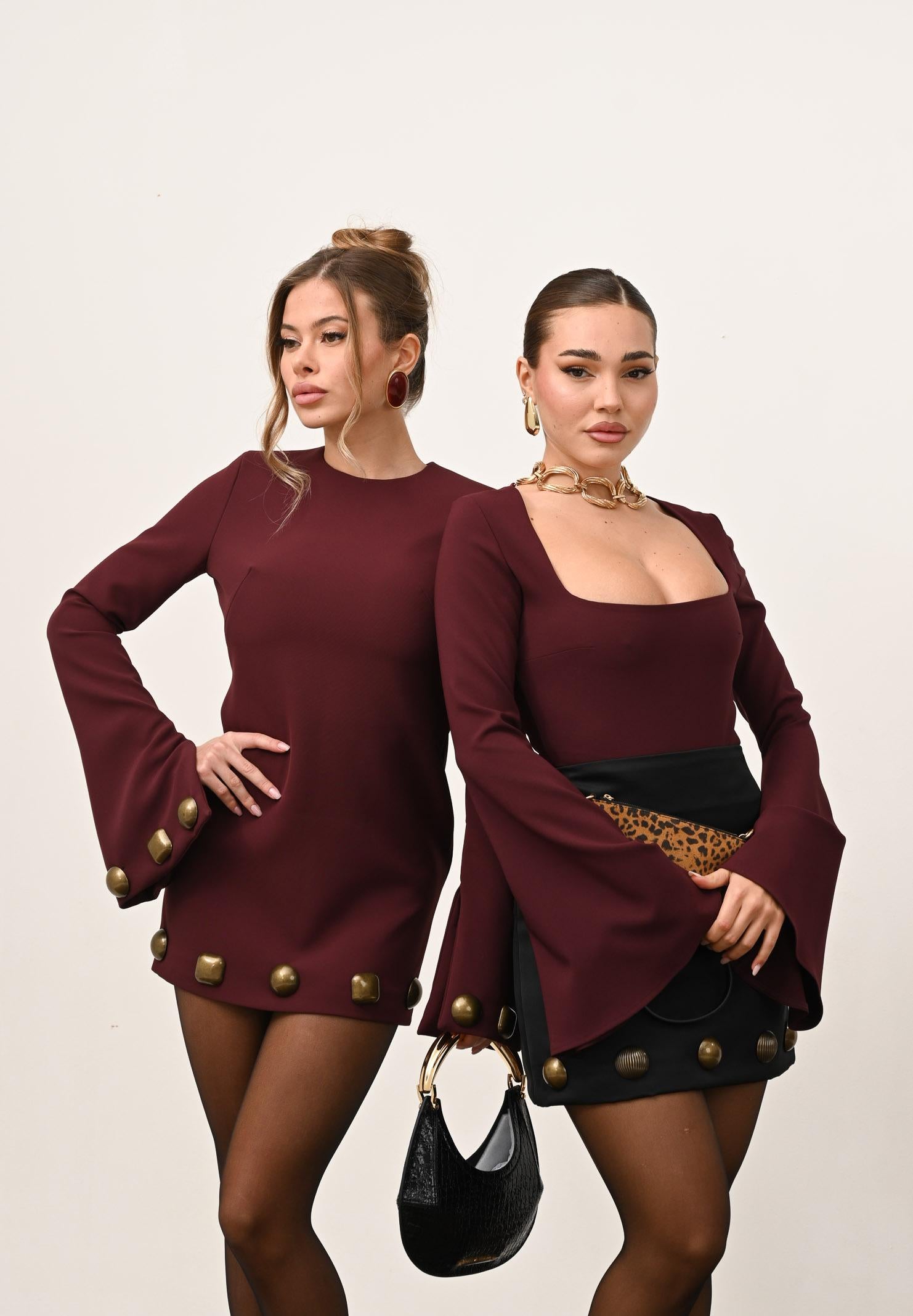 SANTAS Body manica lunga FIERTÉ prugna da donna PV2607 PR SANTAS