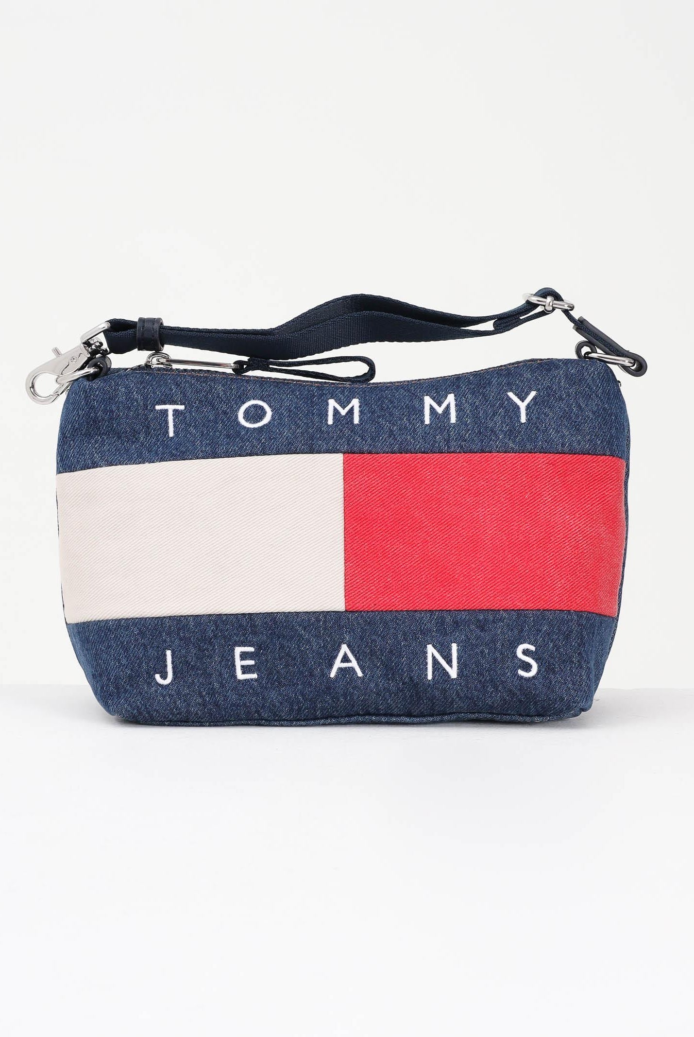 TOMMY JEANS Borsa a spalla in denim da donna AW0AW18213 1AF TOMMY JEANS