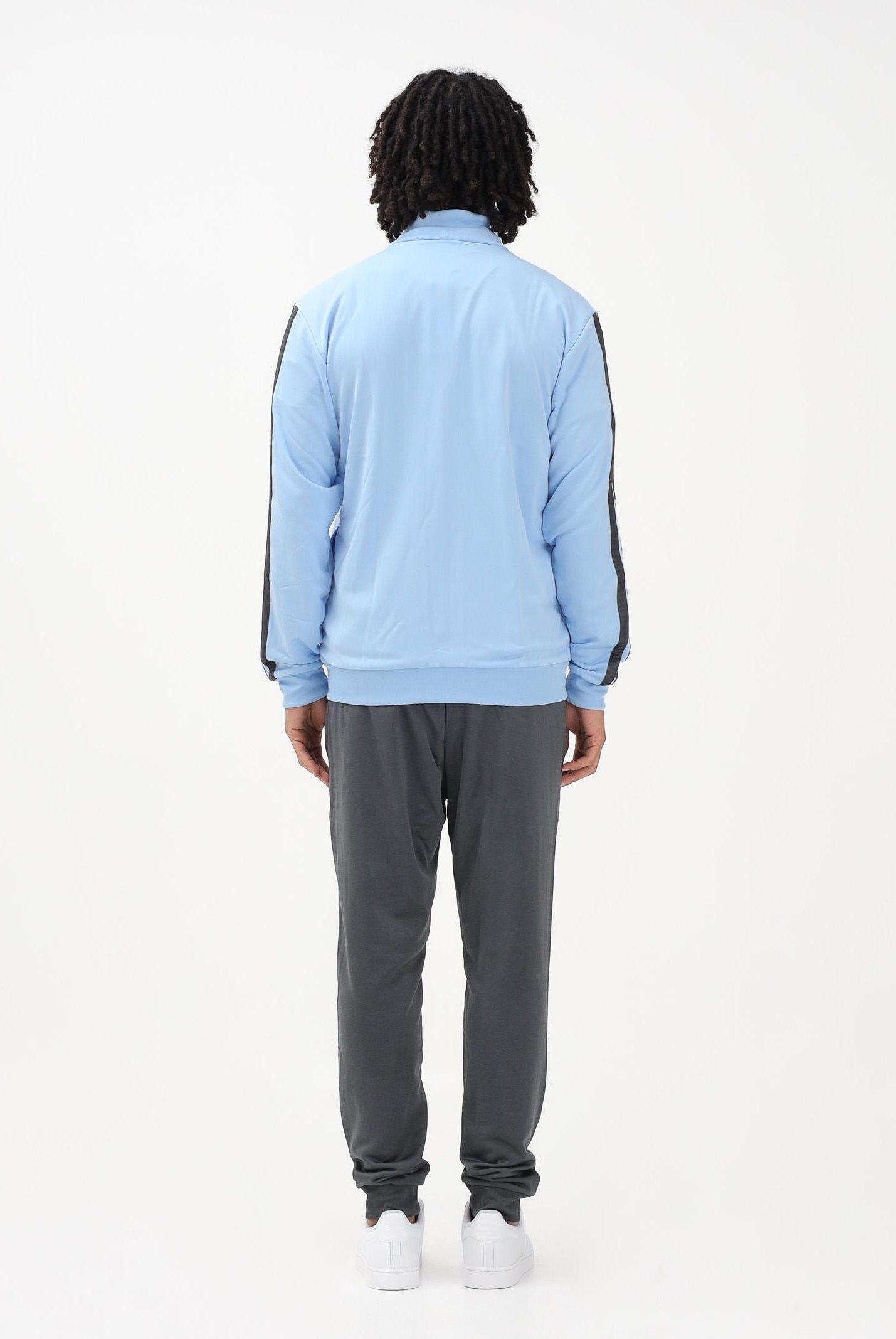 ADIDAS PERFORMANCE Tuta French Terry 3-Stripes celeste e grigia da uomo KC1363 . ADIDAS PERFORMANCE