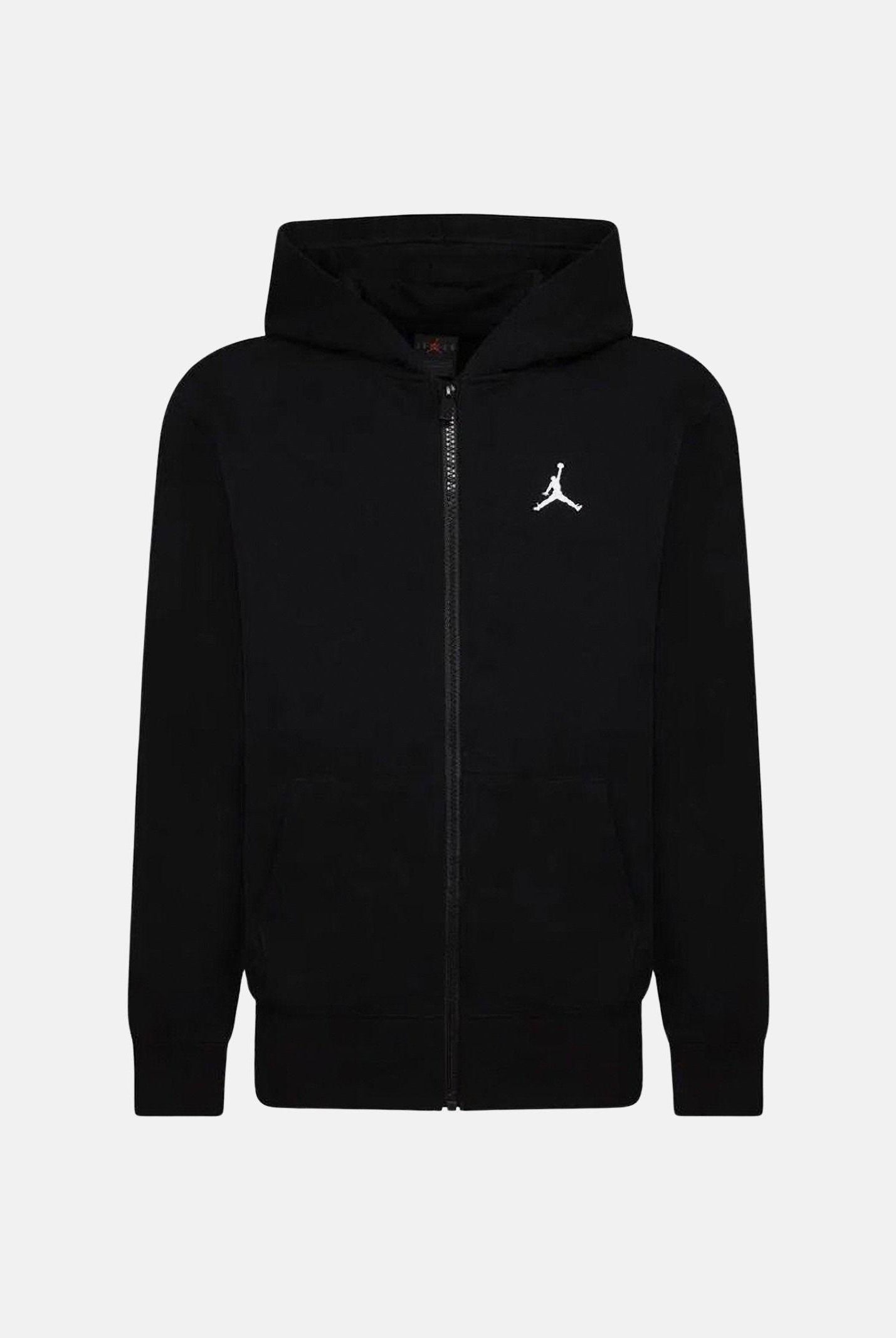 JORDAN Felpa con zip MJ Brooklyn nera per bambino e bambina 95D388 023 JORDAN
