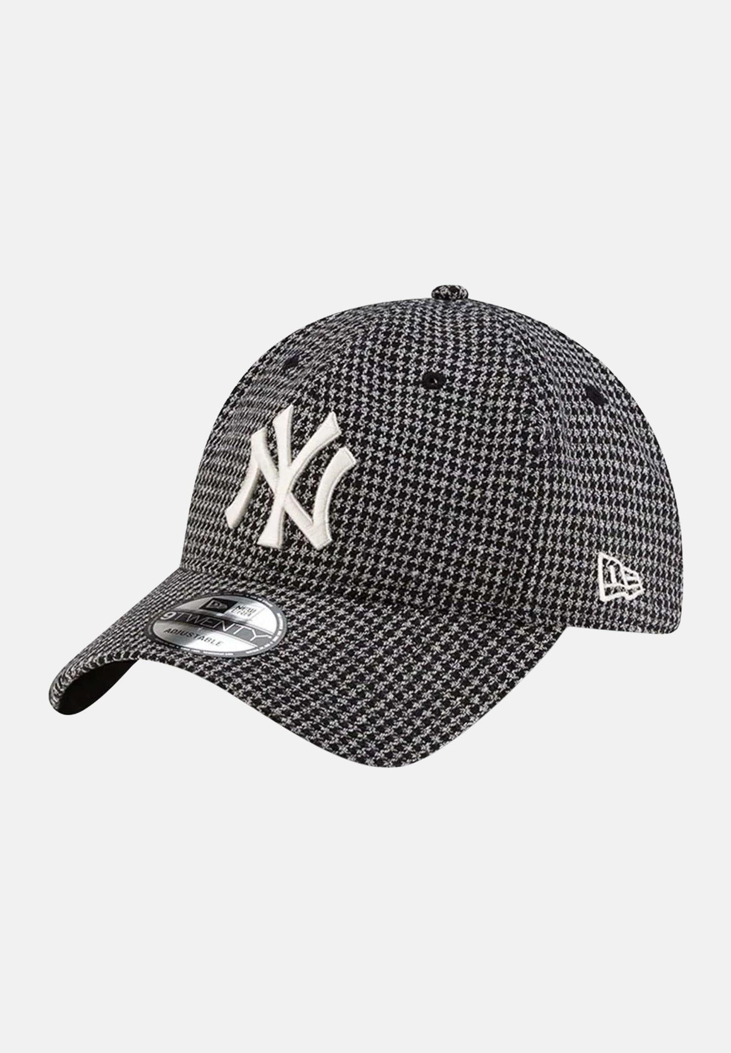 NEW ERA Cappello con visiera 9TWENTY New York Yankees MLB Houndstooth bianco e nero per uomo e donna 60691222 . NEW ERA