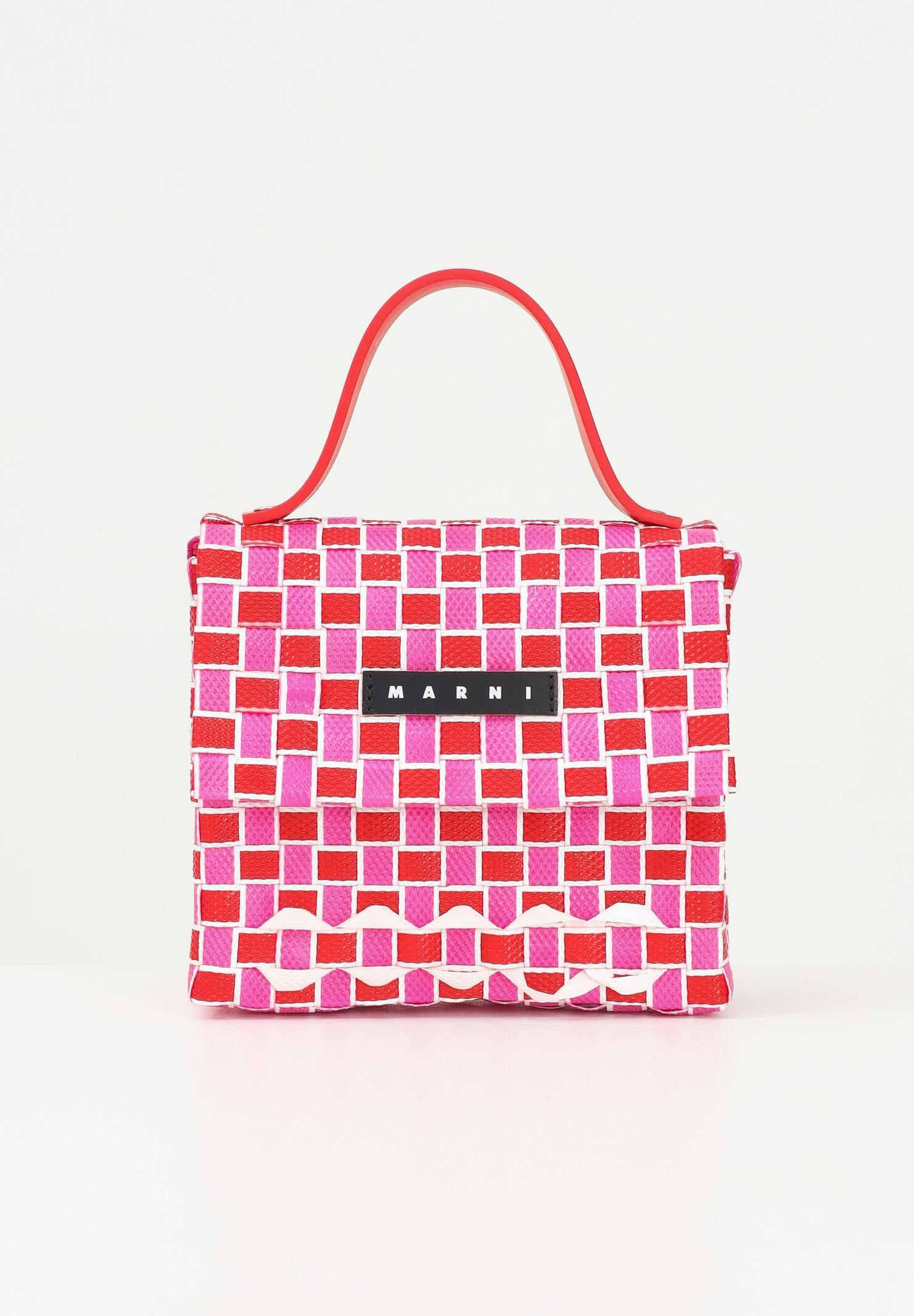 MARNI Borsa a mano Joy Macro fucsia e rossa da donna M01481M00IW 0MC69 MARNI