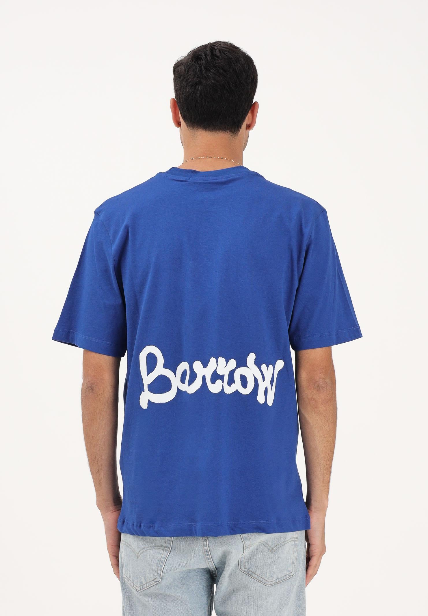 BARROW T-shirt a manica corta blu per uomo e donna con stampa S6BWUATH078 066 BARROW