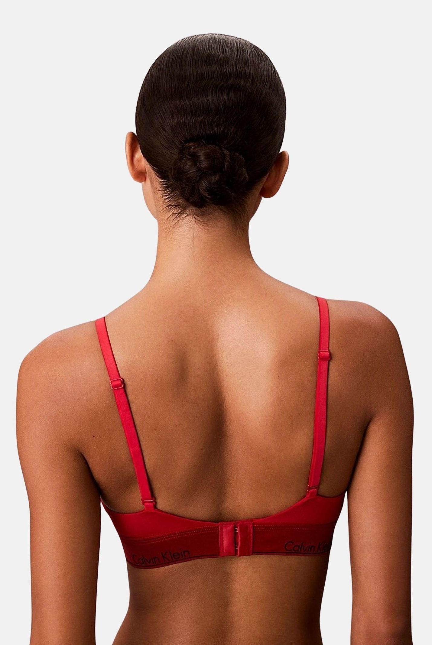 CALVIN KLEIN Bralette rossa da donna con fascia logata LV00QF8548 VMT CALVIN KLEIN