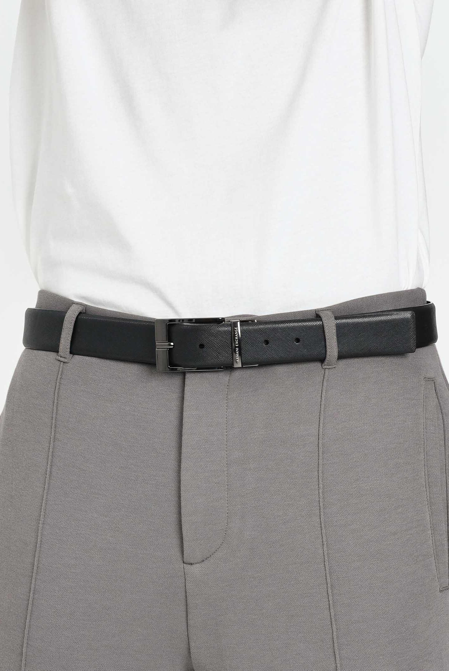 ARMANI EXCHANGE Cinutra reversibile nera e marrone da uomo 951060CC236 54120 ARMANI EXCHANGE