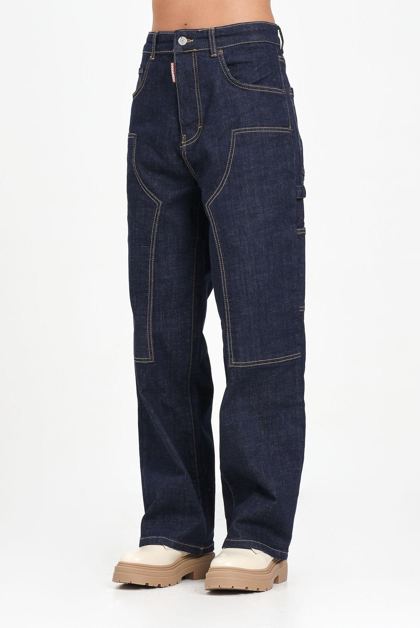 DSQUARED2 Jeans Loose Jean in denim blu per donna, ragazzi e bambini DQ2636D0AAM DQ01 DSQUARED2