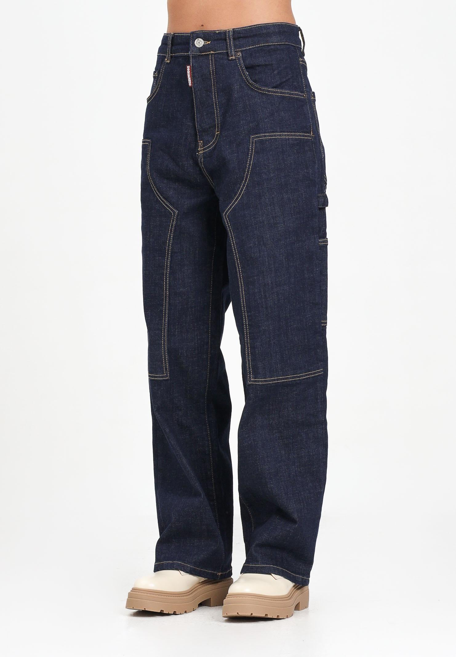 DSQUARED2 Jeans Loose Jean in denim blu per donna, ragazzi e bambini DQ2636D0AAM DQ01 DSQUARED2