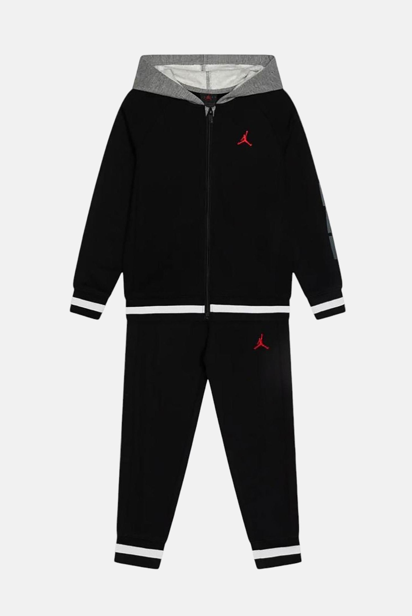 Tuta nera da neonato con dettagli a contrasto e logo 65D540 023 JORDAN