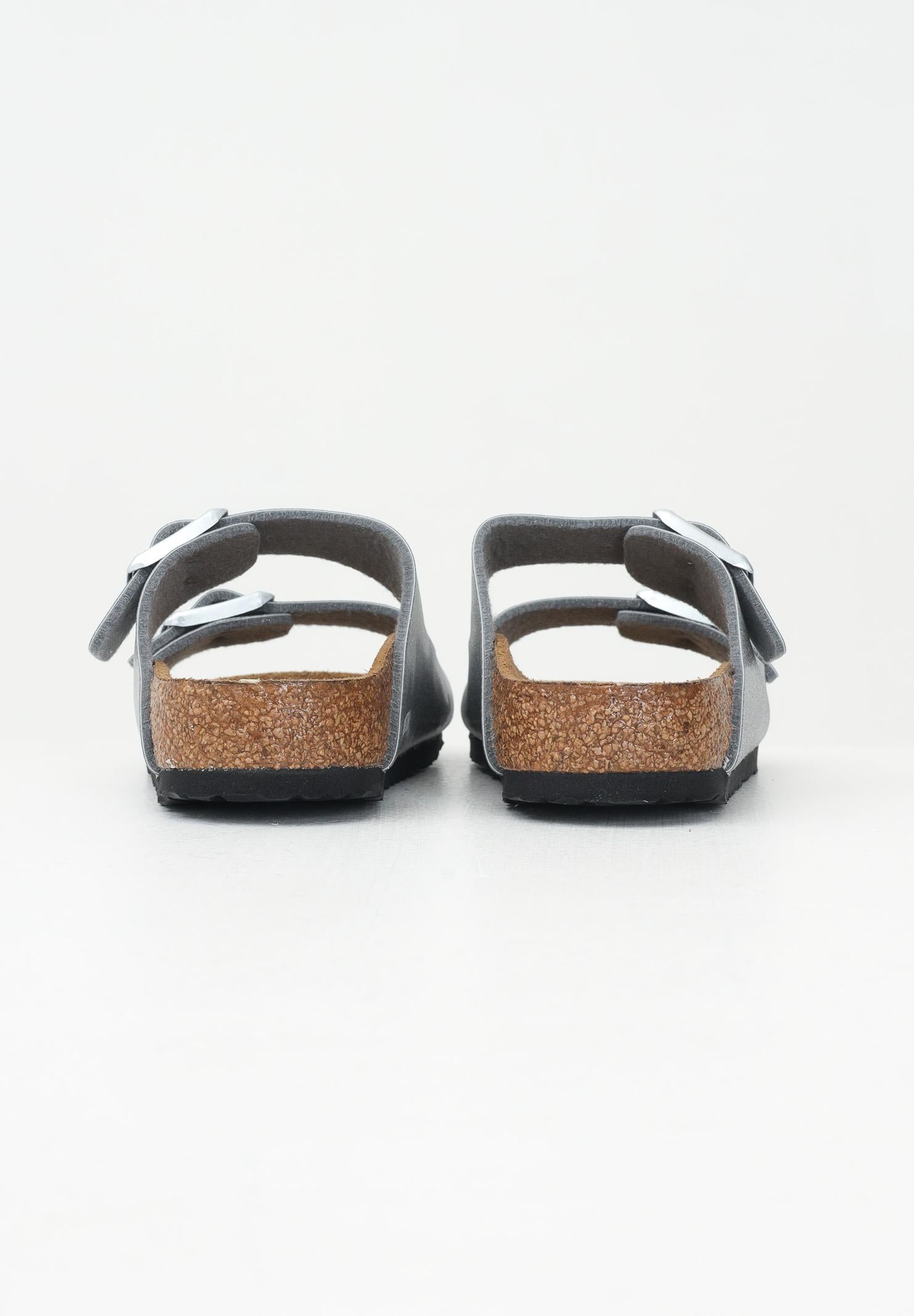 BIRKENSTOCK Ciabatte Arizona argento da bambina con glitter 1029468 . BIRKENSTOCK