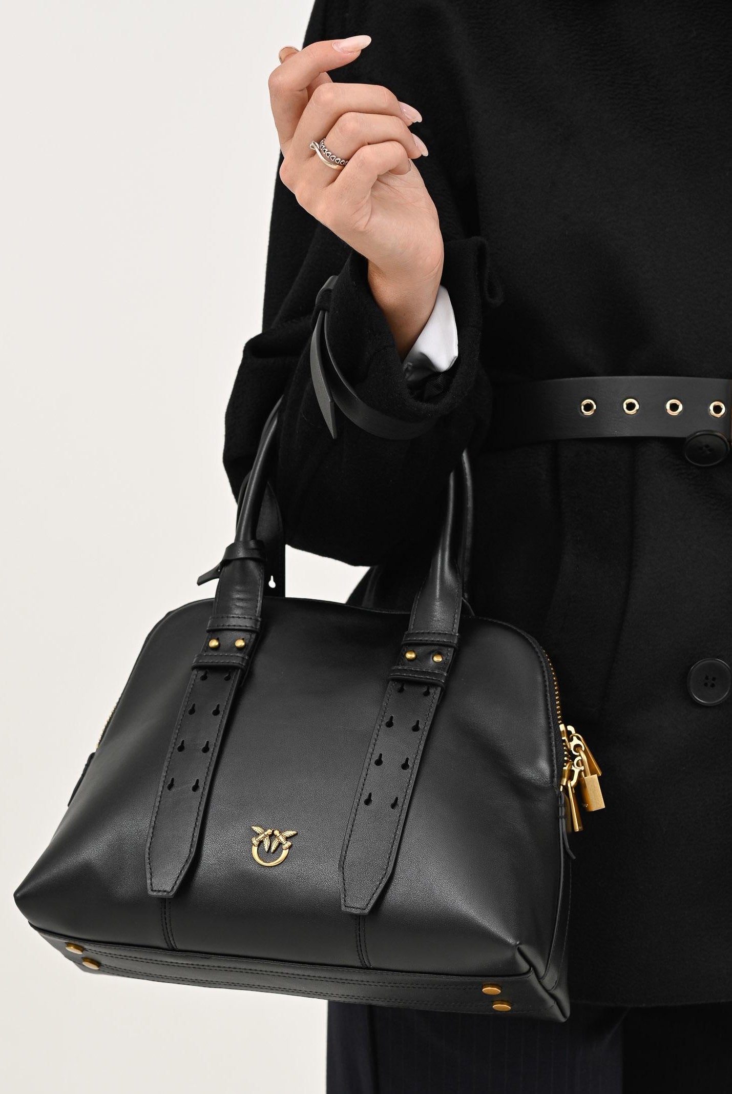 PINKO Borsa a mano Escape nera da donna 105906A0QO Z99Q PINKO