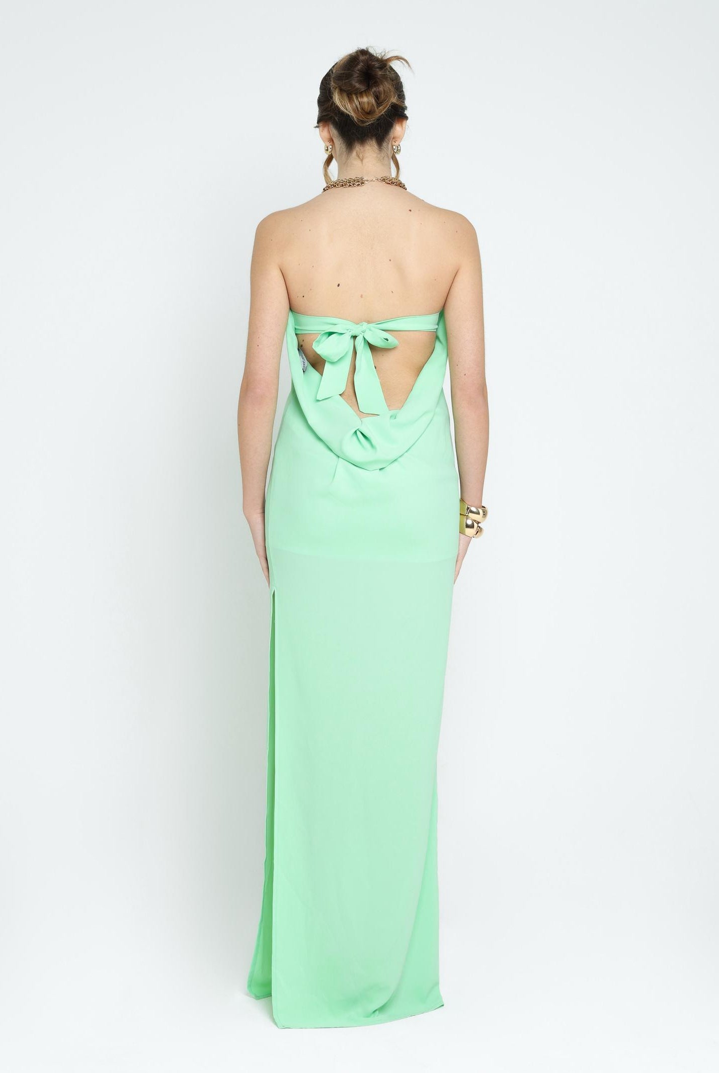 SANTAS Abito lungo CRUMBLE verde da donna PV2503 VERDE SANTAS