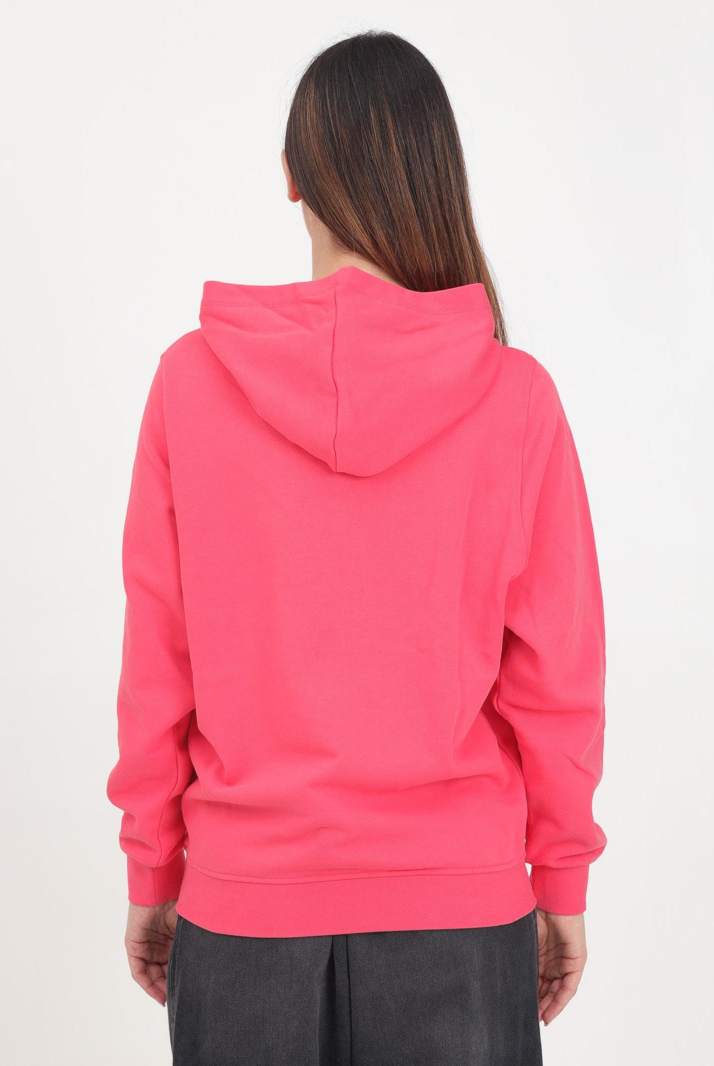 Felpa con cappuccio rosa per donna e bambina con logo Oval D ricamato J02014KYAX3 K384 DIESEL