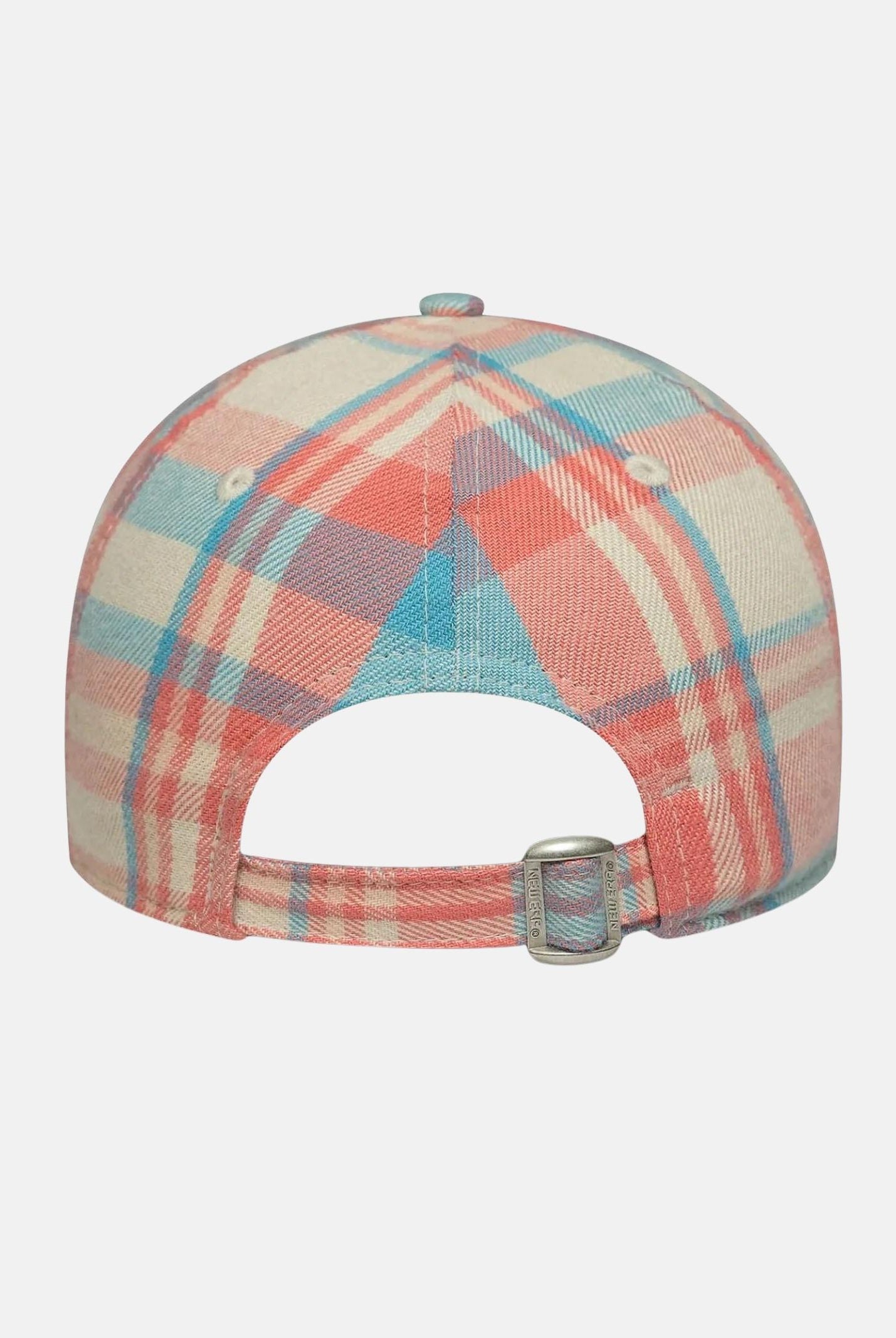 NEW ERA Cappello con visiera 9FORTY New York Yankees MLB Check da donna con fantasia a quadri nei toni del rosa, azzurro e panna 60691315 . NEW ERA