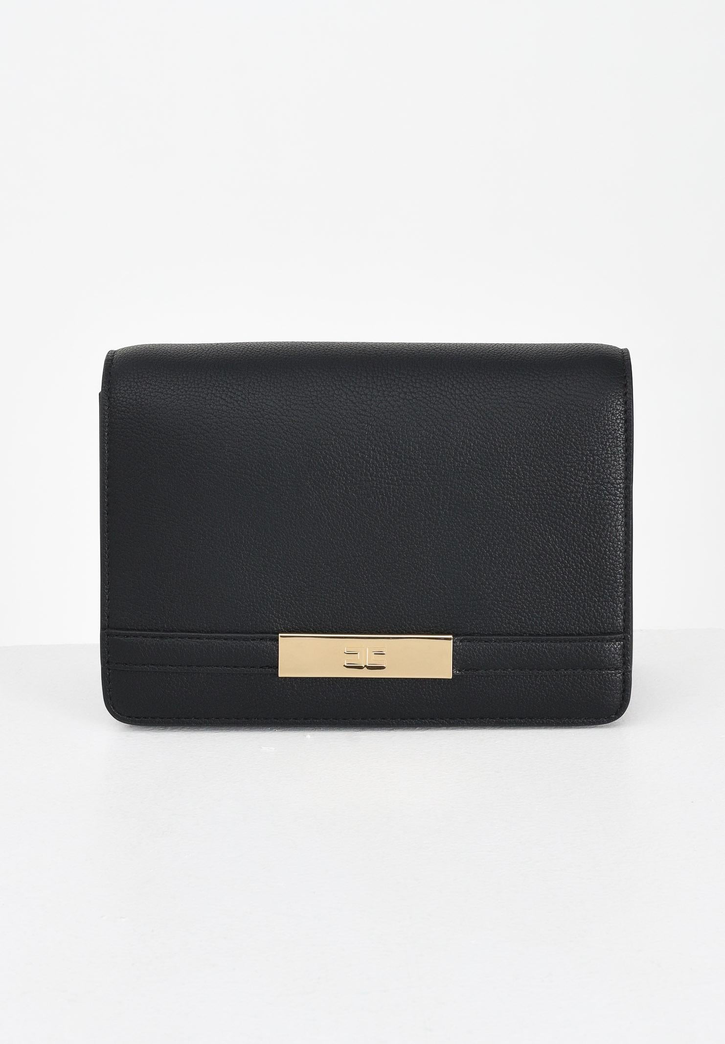 ELISABETTA FRANCHI Pochette nera da donna con catena groumette BS39A56E2 110 ELISABETTA FRANCHI