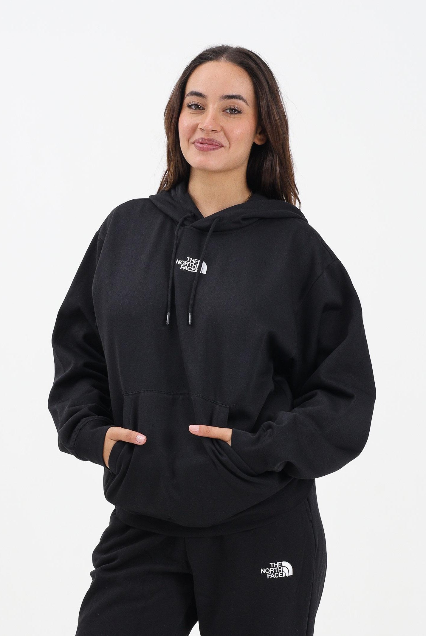 THE NORTH FACE Felpa con cappuccio Essential nera da donna NF0A89ENJK31 THE NORTH FACE