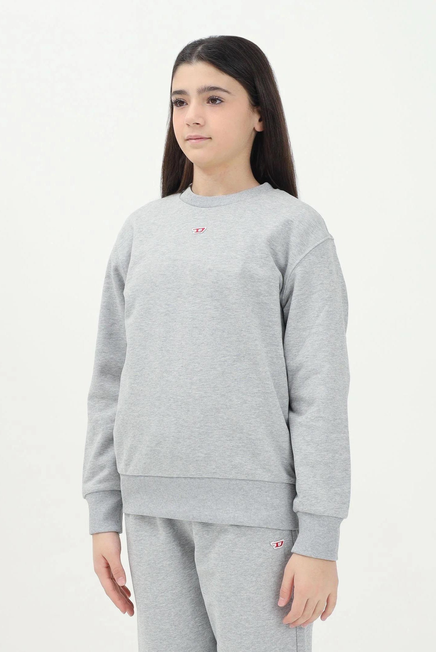 DIESEL Felpa girocollo Sginnd Over grigia per donna, ragazzi e bambini J022340GEAD K963 DIESEL